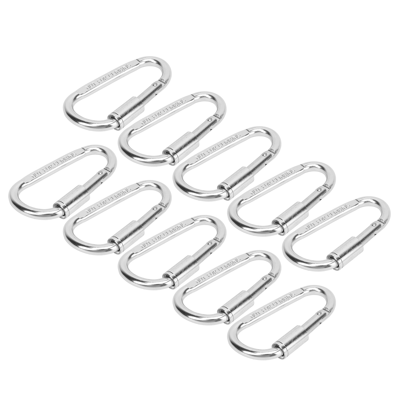 10 Robuste D-ring-karabiner, Federbelastete Aluminium-hakenkarabiner, Geeignet Zum Klettern Und Campen.
