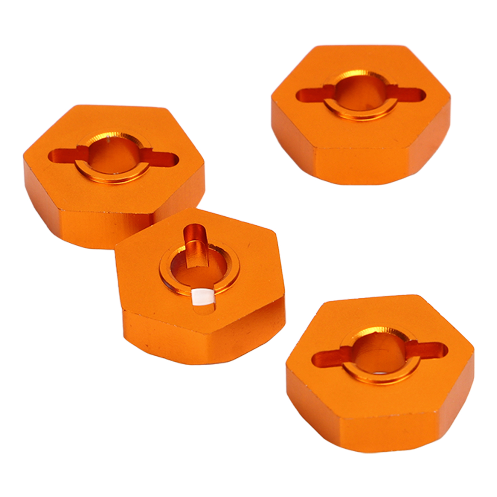 Satz Mit 4 12-mm-sechskant-radnabenadaptern Aus Aluminiumlegierung Mit Achsen Für 1/16 Traxxas Rc-car-teile, Goldfarben