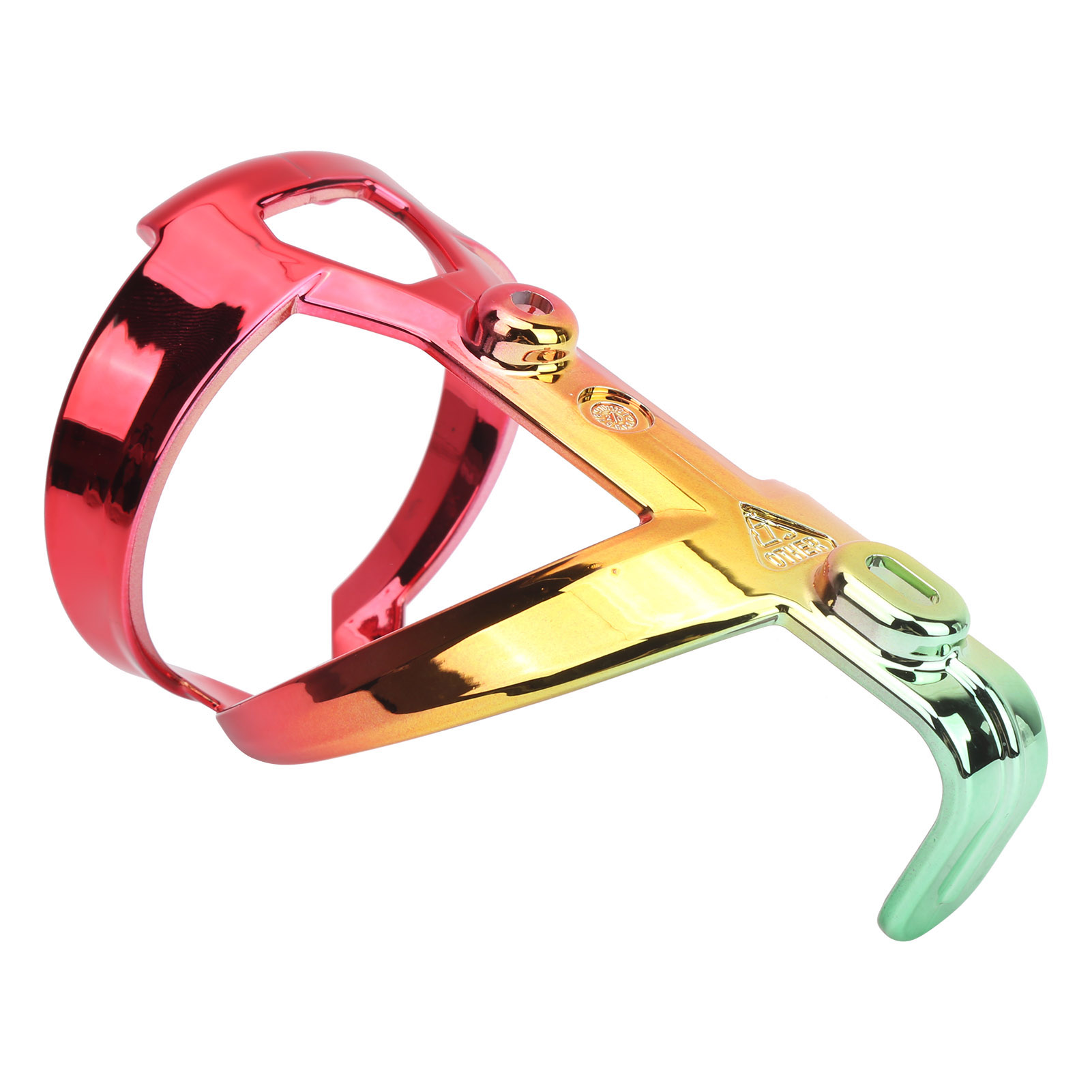 Mountainbike-trinkbecherhalter, Farbenfroher, Leichter Fahrradflaschenhalter (rot, Gold, Grün)