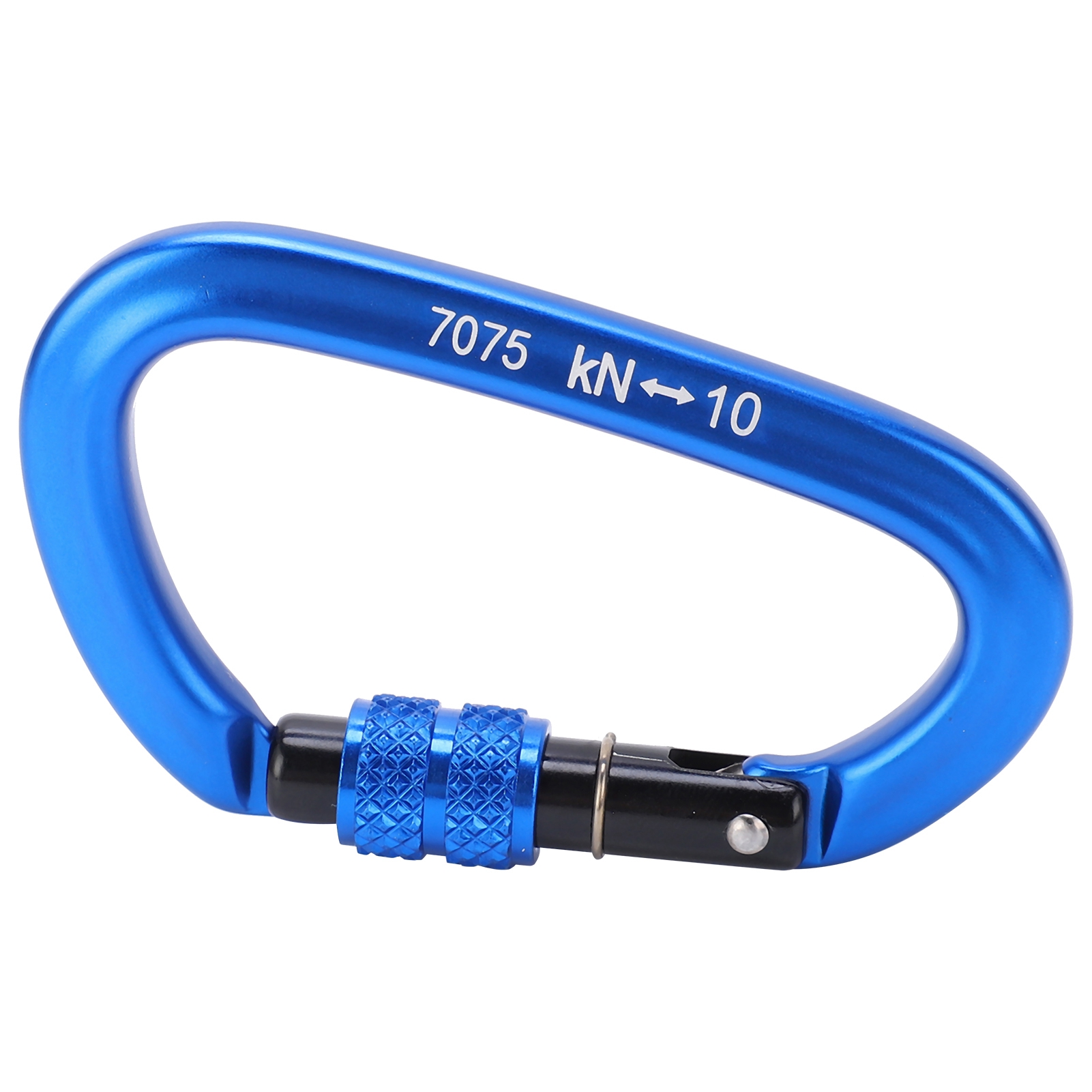 10kn Aluminiumlegierung Schraubkarabiner Mit Dr-ring-clip Für Klettern Und Wandern (nr. 8 Schraubkarabiner, Blau)