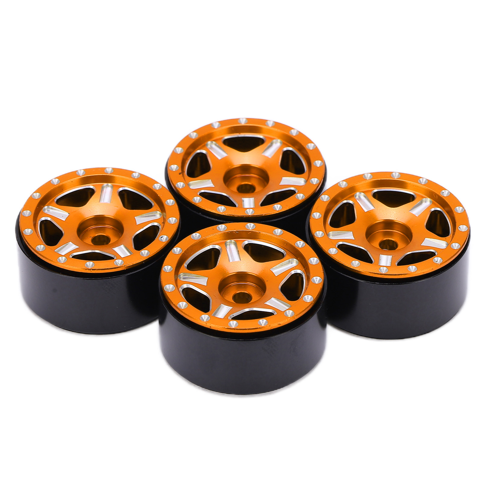 Satz Mit 4 Robusten Aluminium-radnaben, Viskosefrei, Einfache Montage, Ersatzteile Für 1/24 Rc-cars (gold).