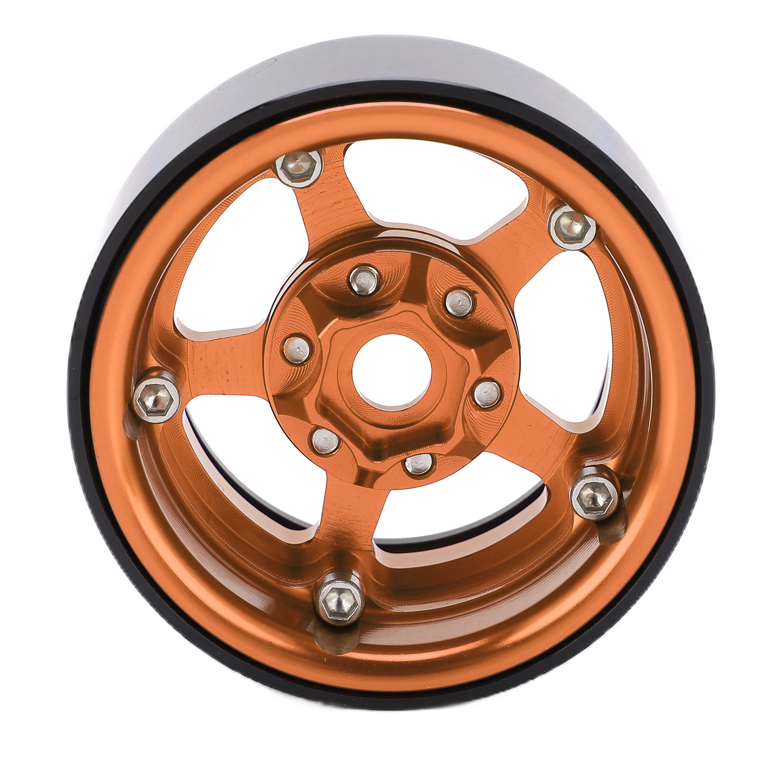 1,9 Zoll Beadlock-felgen Aus Aluminiumlegierung, 5 Löcher, Silber, Schmutzabweisend, Für Rc-reifen, Radnabe, Rosa Und Gold.