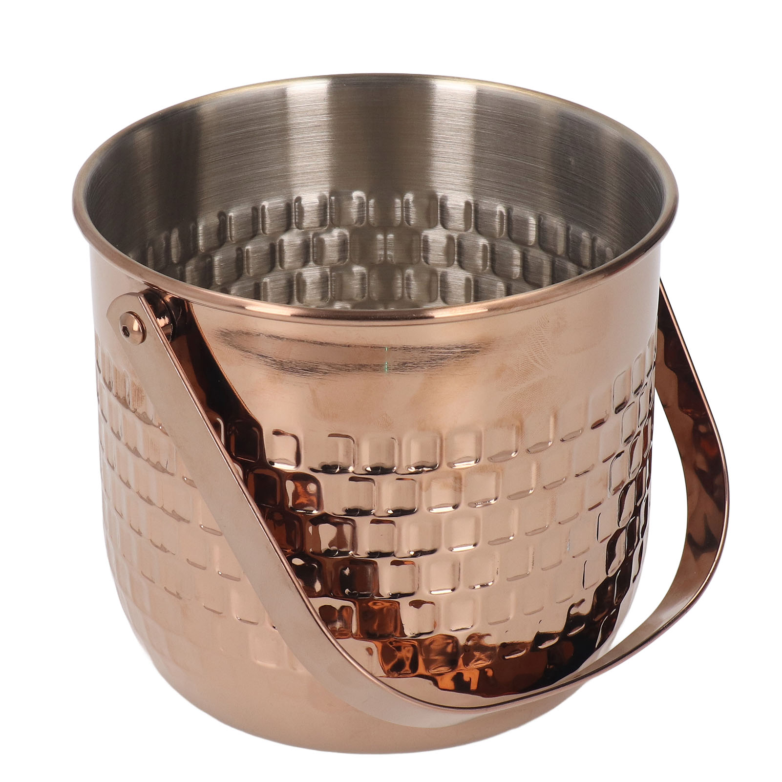 Isolierter, Doppelwandiger Weinkühler Aus Edelstahl, Eisbehälter Für Bar/karaoke/party, Roségoldene Farbe