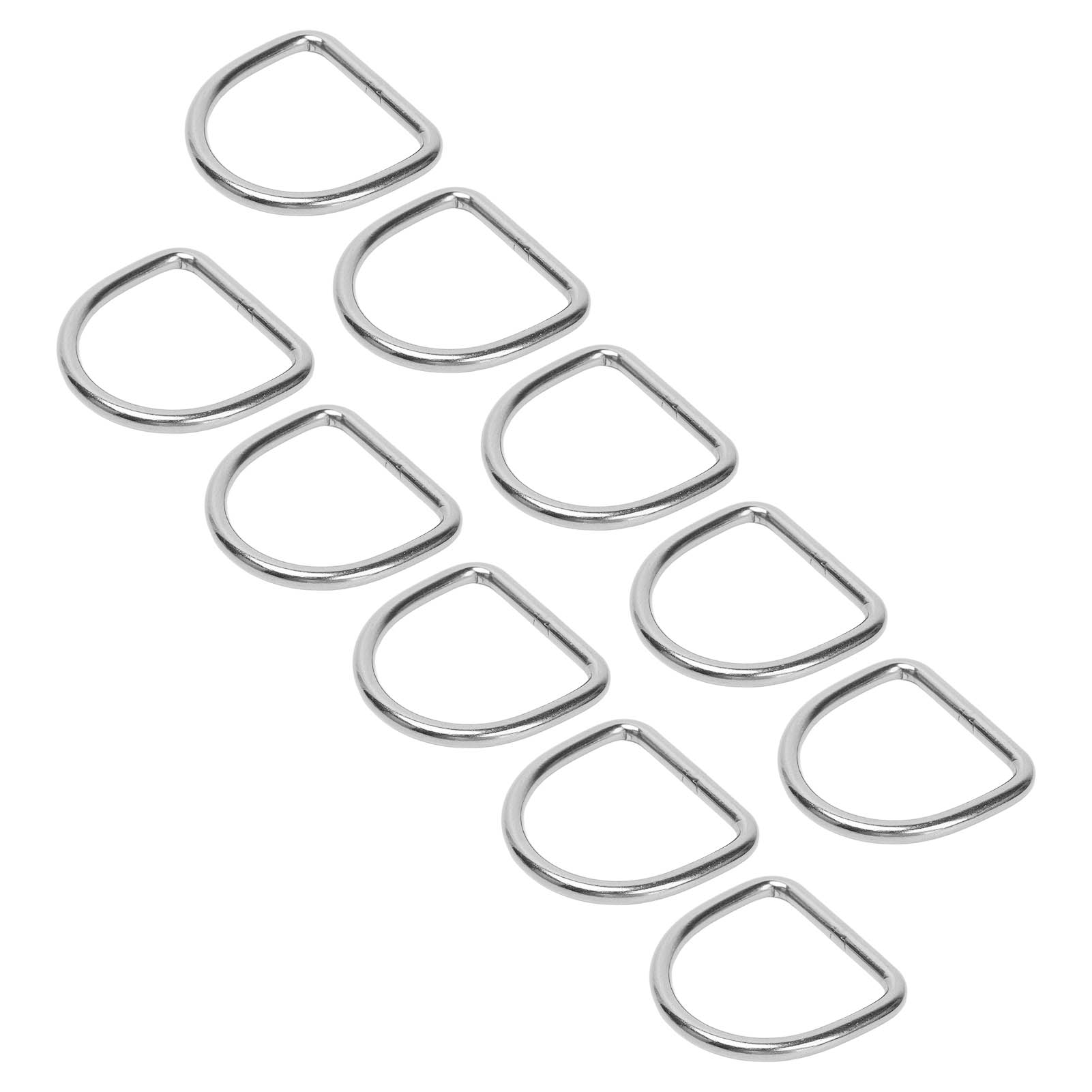 Set Mit 10 Nahtlos Geschweißten D-ringen Aus Edelstahl 316 Für Surfbretter Und Kajaks. Abmessungen: 6 Mm, 50 X 47 X 6 Mm (2,0 X 1,9 X 0,2 Zoll).