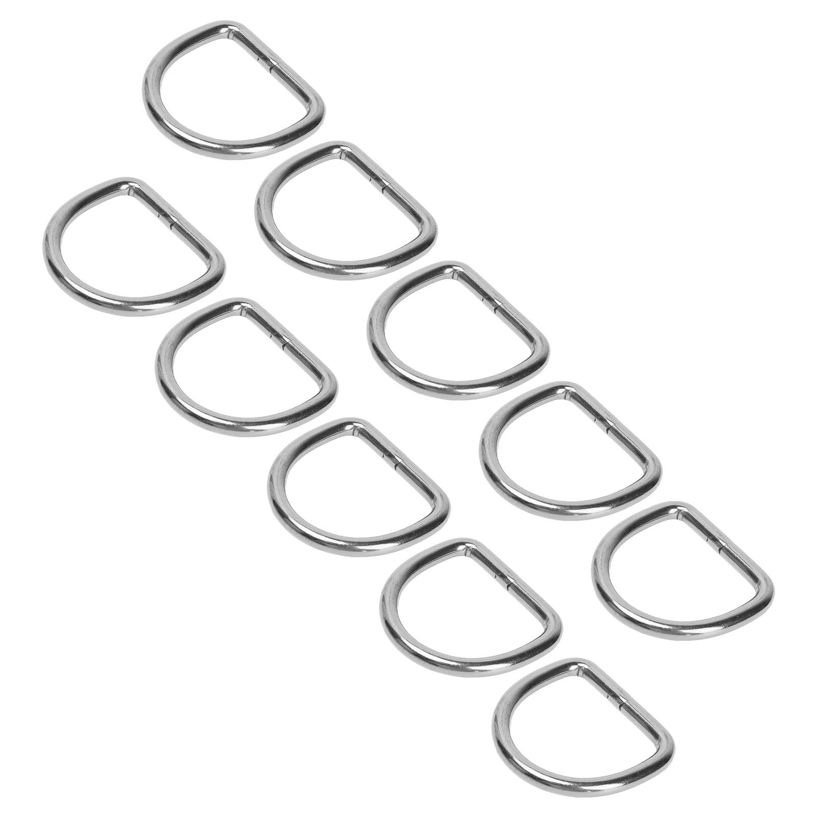 Set Mit 10 Nahtlos Geschweißten D-ringen Aus Edelstahl 316 Für Surfbretter Und Kajaks. Abmessungen: 6 Mm, 45 X 37 X 6 Mm (1,8 X 1,5 X 0,2 Zoll).