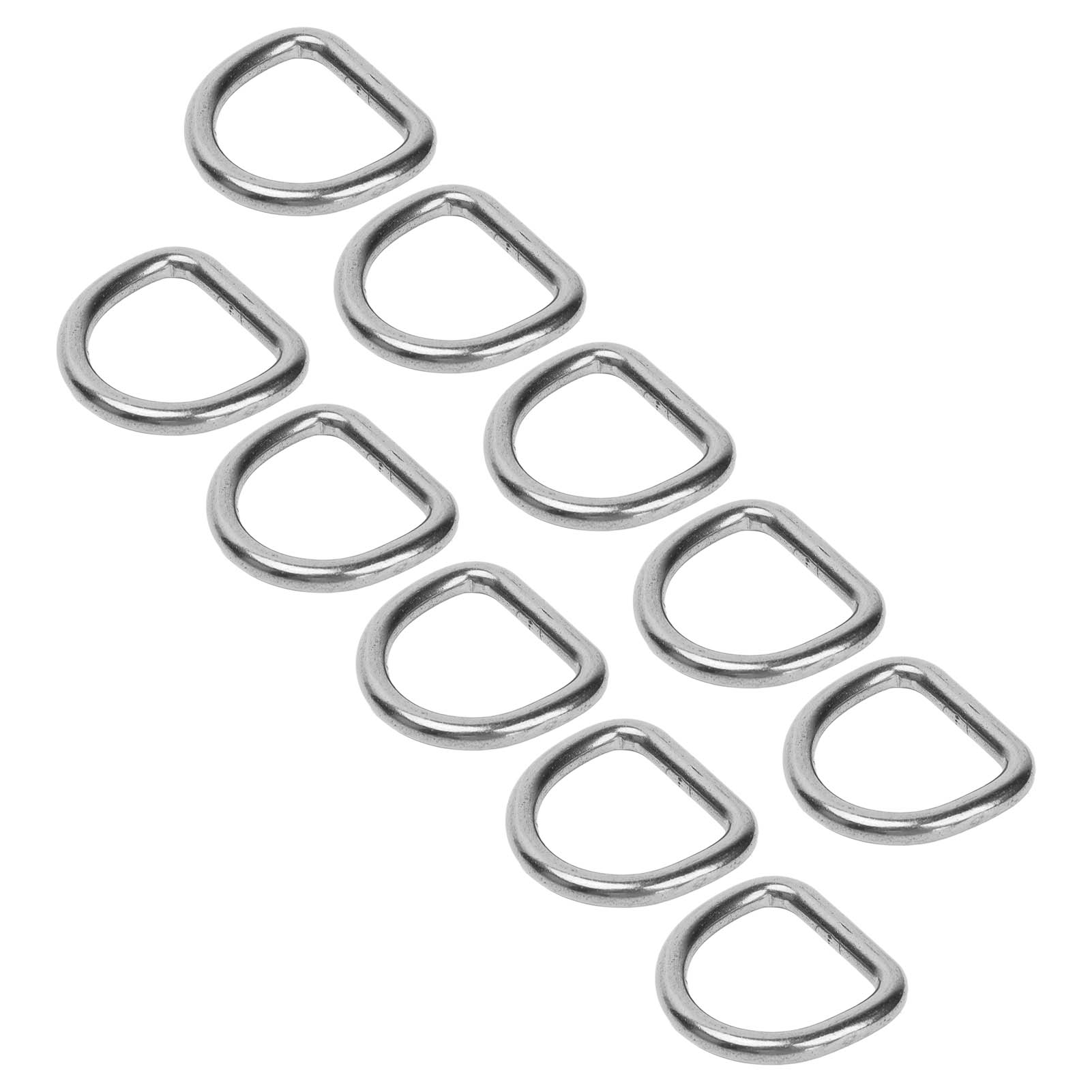 Set Mit 10 Nahtlos Geschweißten D-ringen Aus Edelstahl 316 Für Surfbretter Und Kajaks, 6 Mm, 30 X 27 X 6 Mm / 1,2 X 1,1 X 0,2 Zoll
