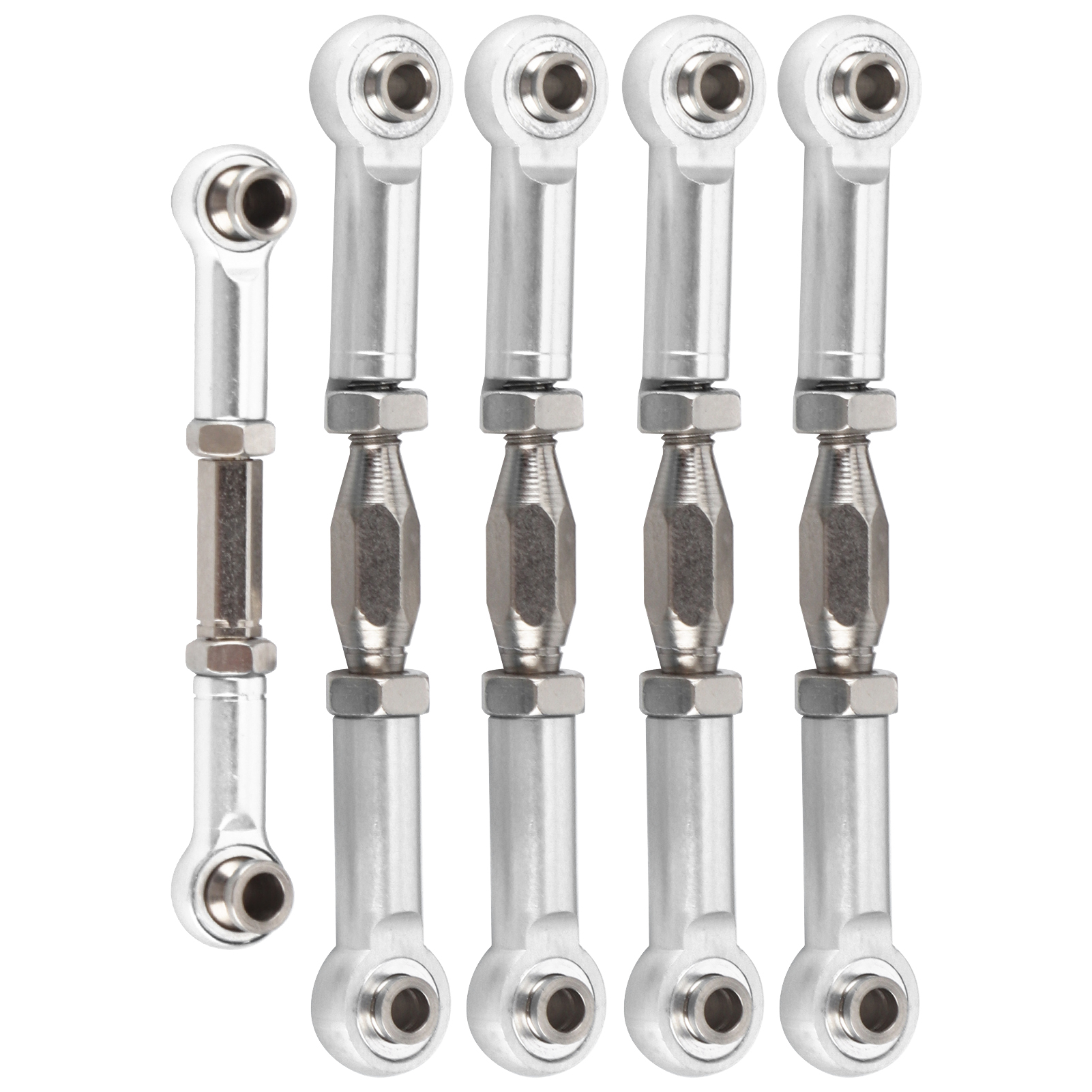 5-teiliges Set Spurstangen Aus Aluminiumlegierung, Passend Für Redcat 1/10 Xte Rc-car-spielzeugzubehör, Silber
