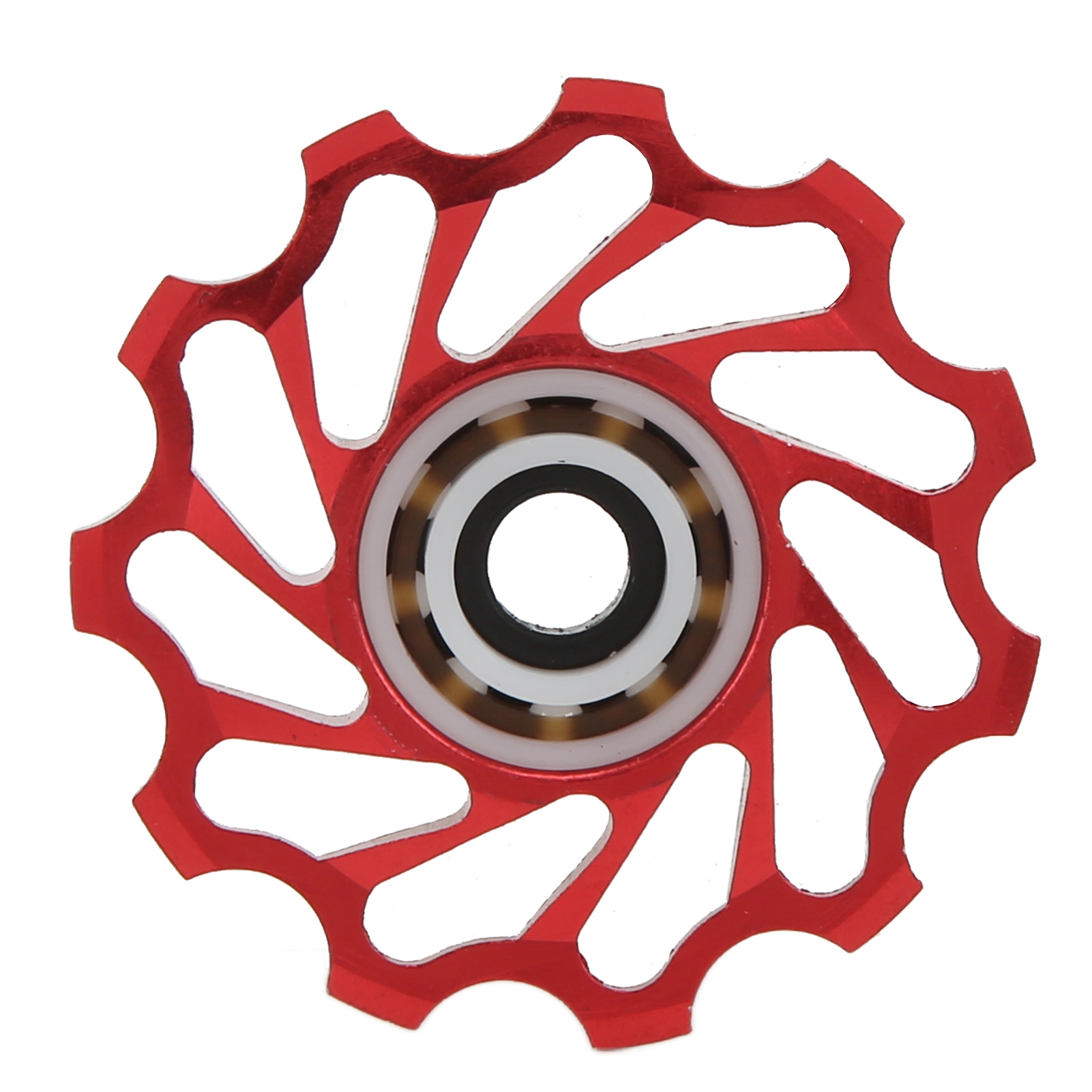 Wake Schaltwerksführungsrolle Mit Keramiklager, Abgedichtete Aluminiumlegierung, 11 Zähne, Rot