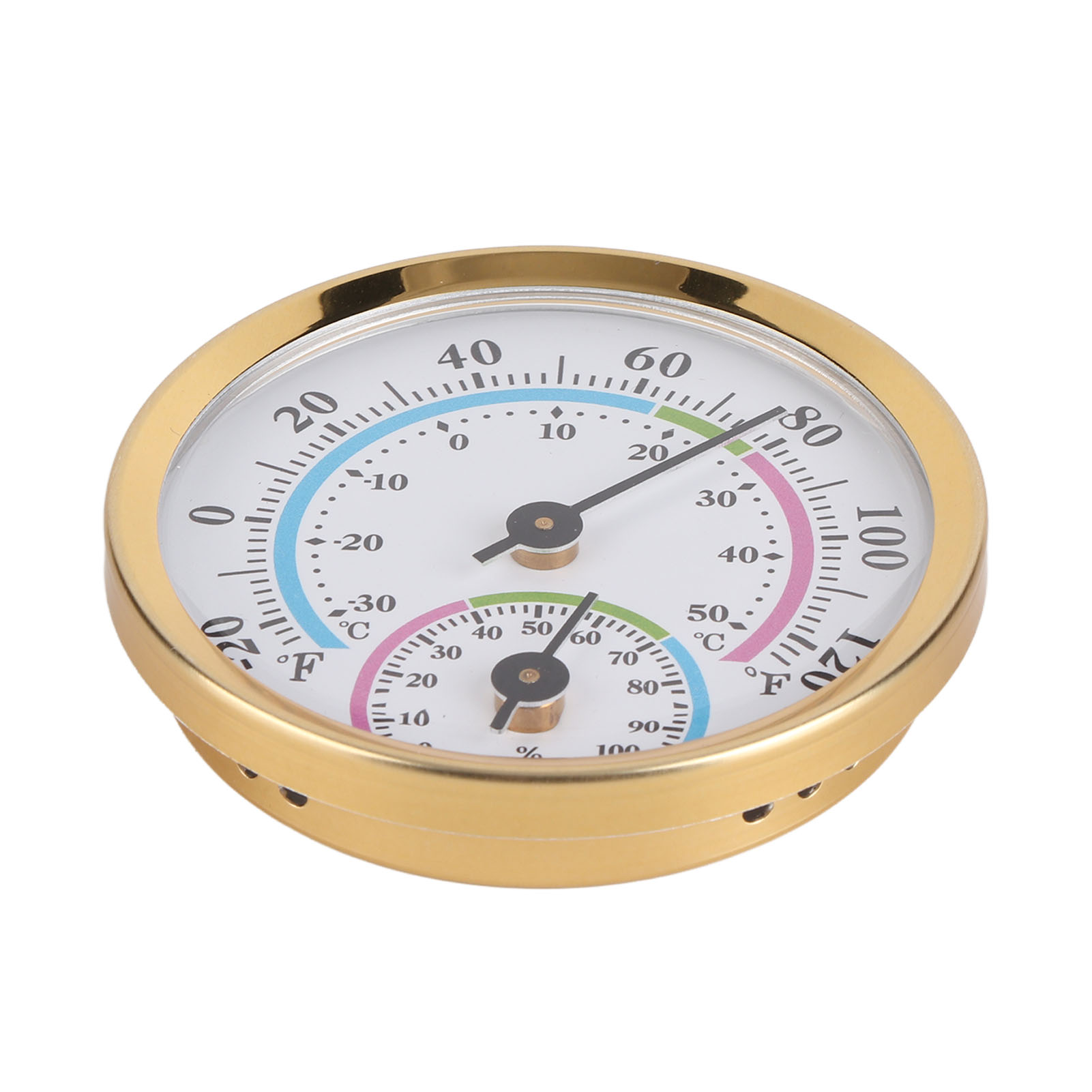 Mini-nadelthermometer-hygrometer Th103c, Goldenes Zifferblatt