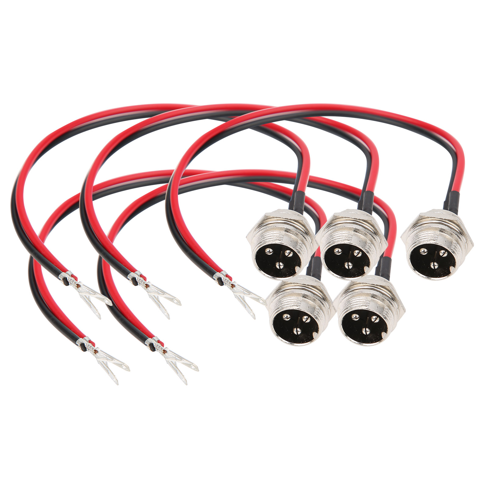 5er-pack 3-polige Inline-ladestecker Mit Runder Ladebuchse Und Schutzkappe Für Elektroroller
