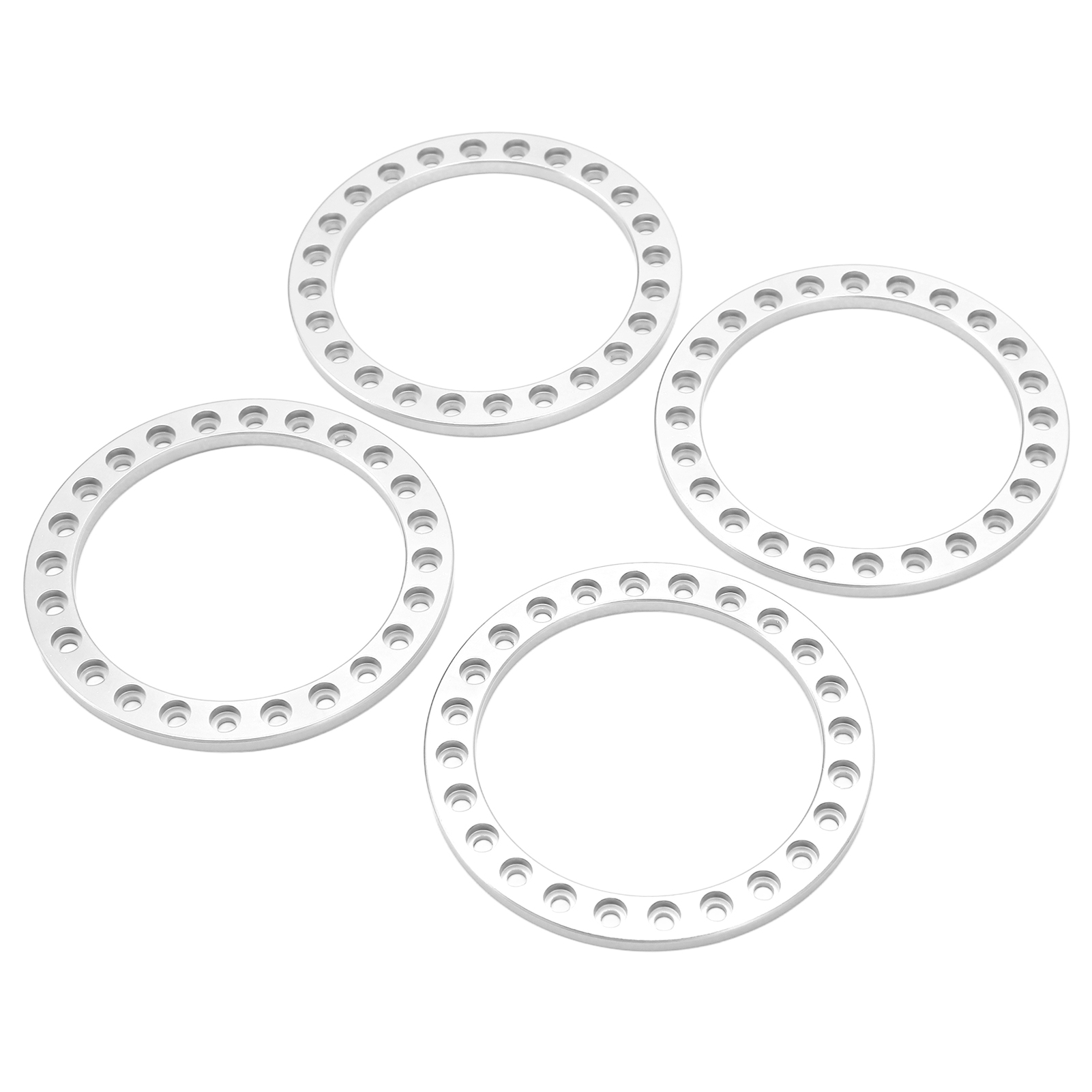 4 Externe Beadlock-ringe Für Aluminiumfelgen, Kompatibel Mit 1,9-zoll-vp-radnaben, Silber