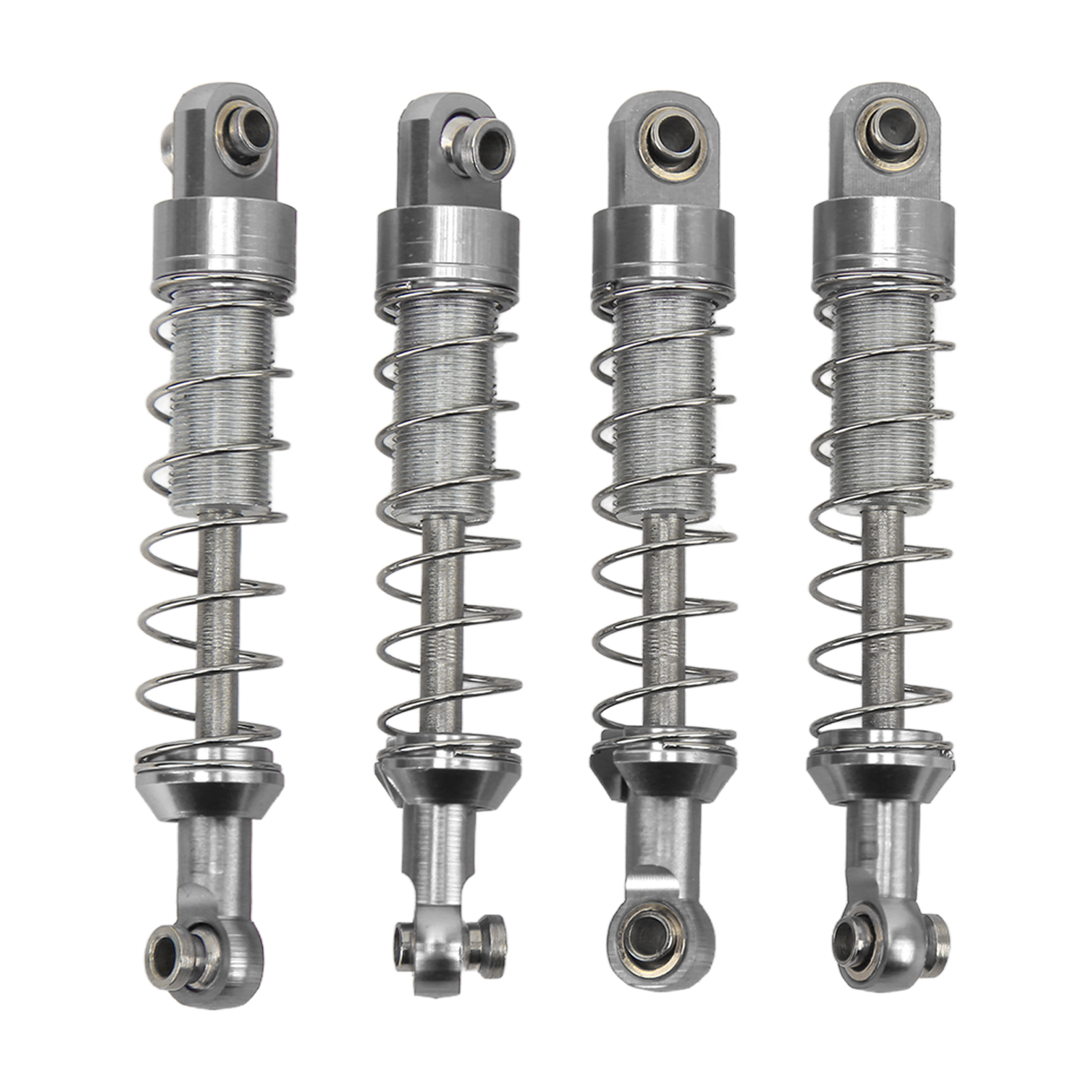 2 Paar 60-mm-stoßdämpfer Aus Aluminiumlegierung, Modifikationsteile Für Wpl C14, C24, Mn, D90 Und 99s Rc-cars, Silber.