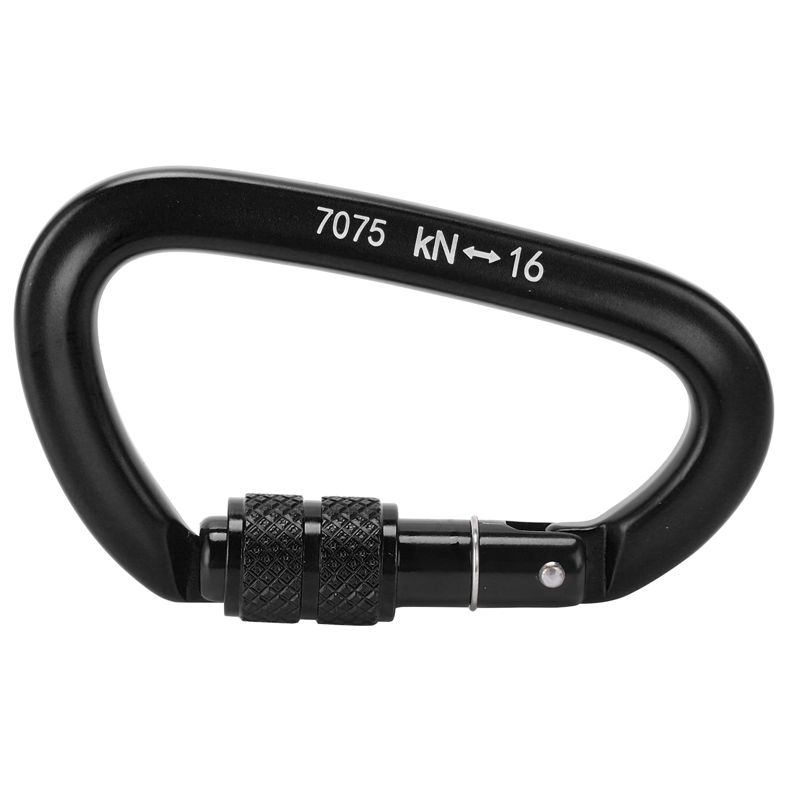 16kn Aluminiumlegierung Schraubkarabiner Mit Dr-ring-clip Für Klettern Und Wandern (nr. 9 Schraubkarabiner Schwarz)