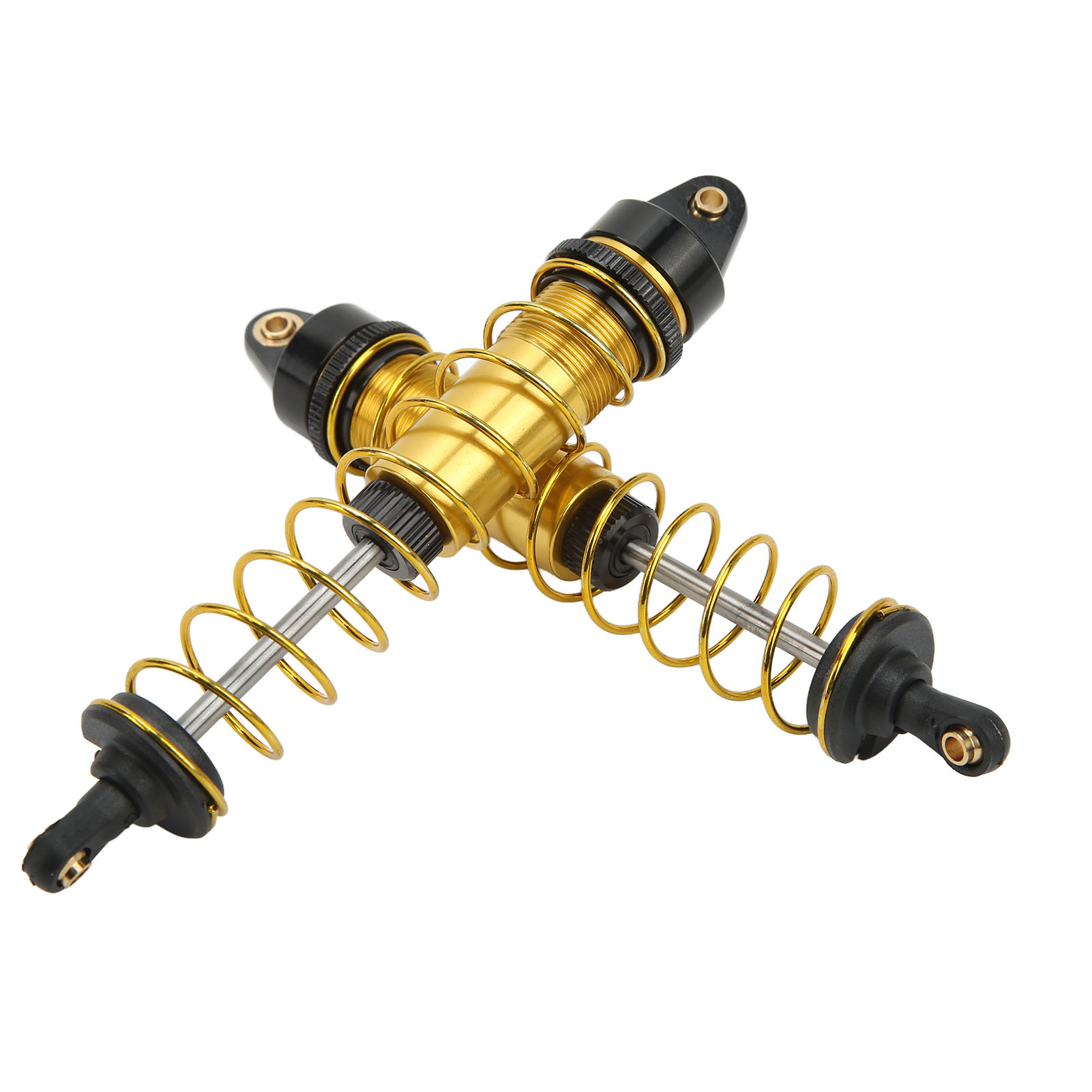 Verstellbarer Hydraulischer Stoßdämpfersatz Mit Federn Für Axial Scx10 90046 Axi03007 1/10 Rc Crawler, 115 Mm Gold.