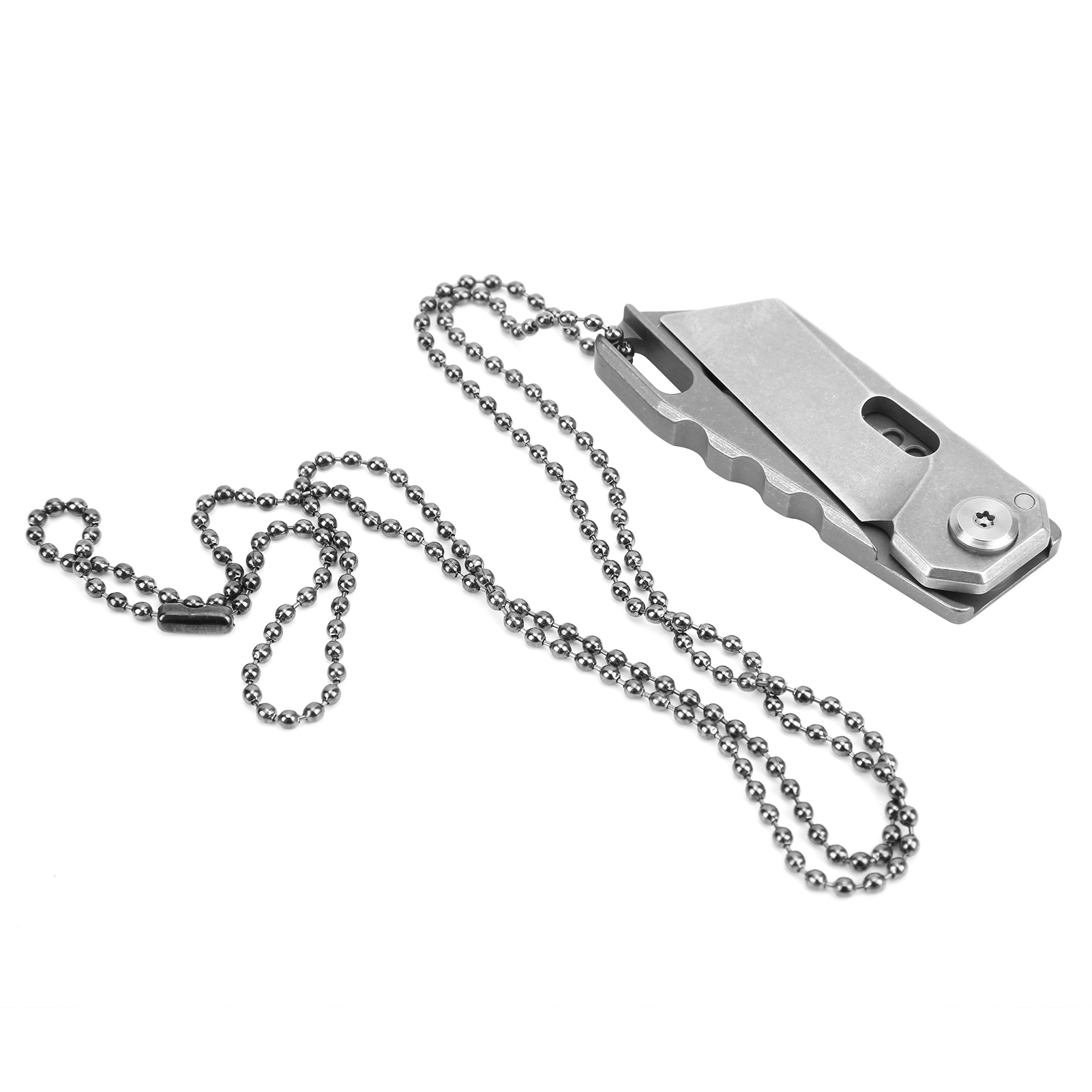Mini-edc-klappmesser Mit Titangriff, Klinge Aus S35vn, Tragbares Outdoor-überlebenswerkzeug, Silberfarben