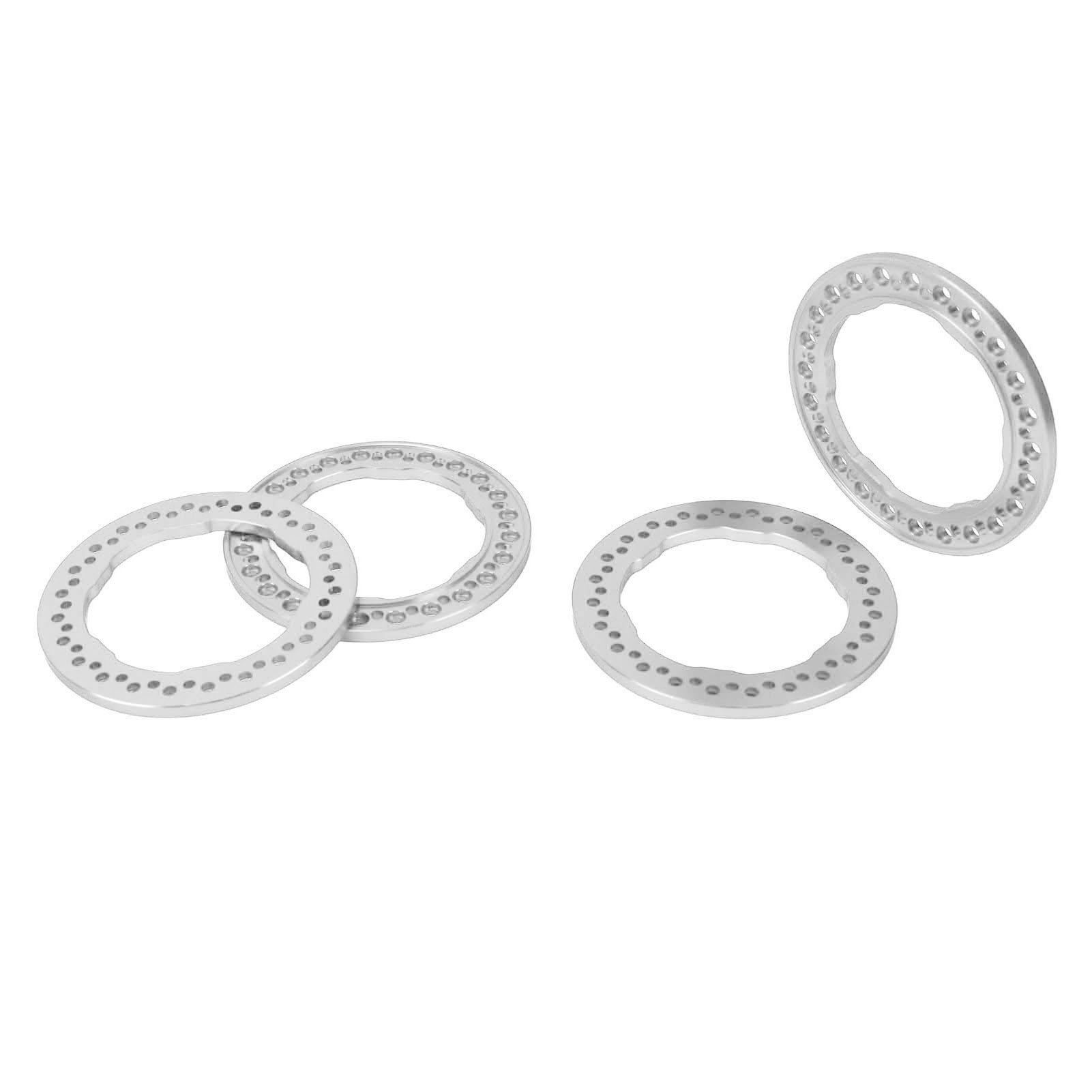 1,9-zoll-außenringe Aus Aluminiumlegierung Für Beadlock-felgen, Ersatzringe Für 1/10 Traxxas Rc-cars, Silberfarben