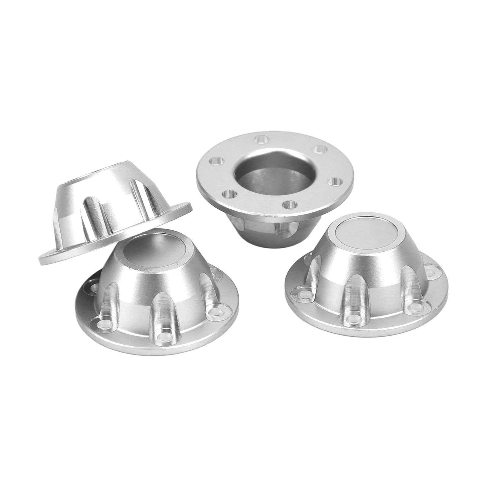 Staubschutzkappe Für Radnaben Aus Aluminiumlegierung Für Axial 1/6 Scx6 Jlu Ferngesteuerte Autos, Silberfarben