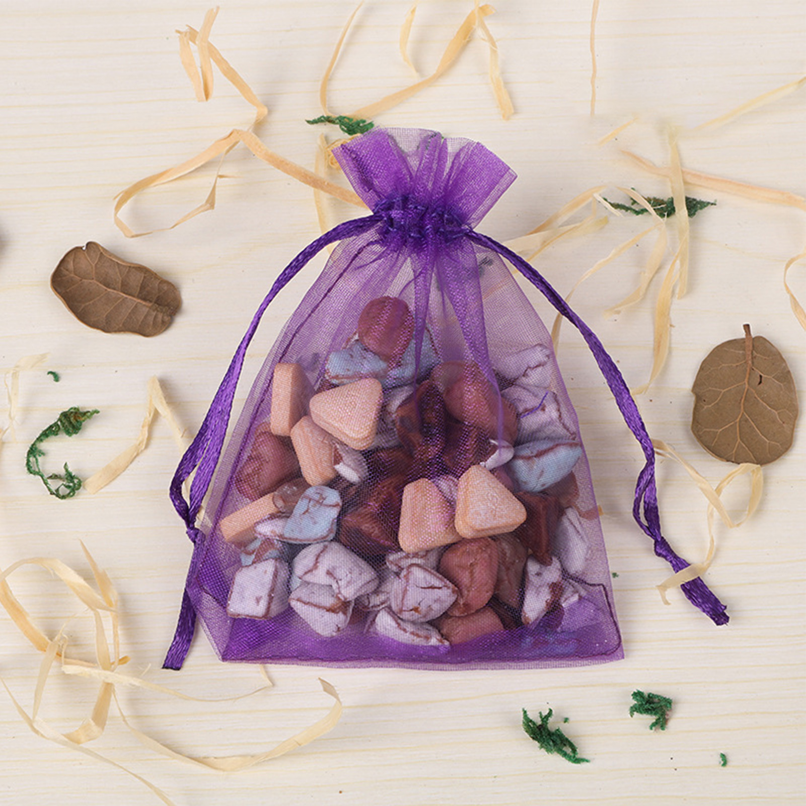 100 Umweltfreundliche Und Recycelbare Organzabeutel Mit Kordelzug Für Schmuck Und Trockenblumen