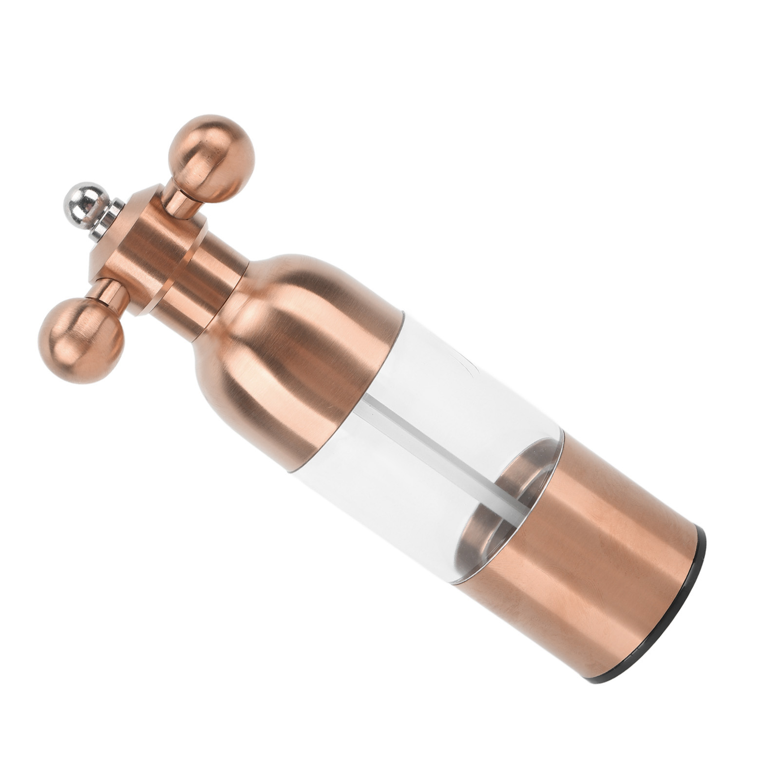 Professionelle, Wiederaufladbare Pfeffermühle Mit Keramikrotor, Einstellbarem Mahlgrad, Manuelle Pfeffer- Und Salzmühle Für Die Küche, Roségolden, Kleines Modell