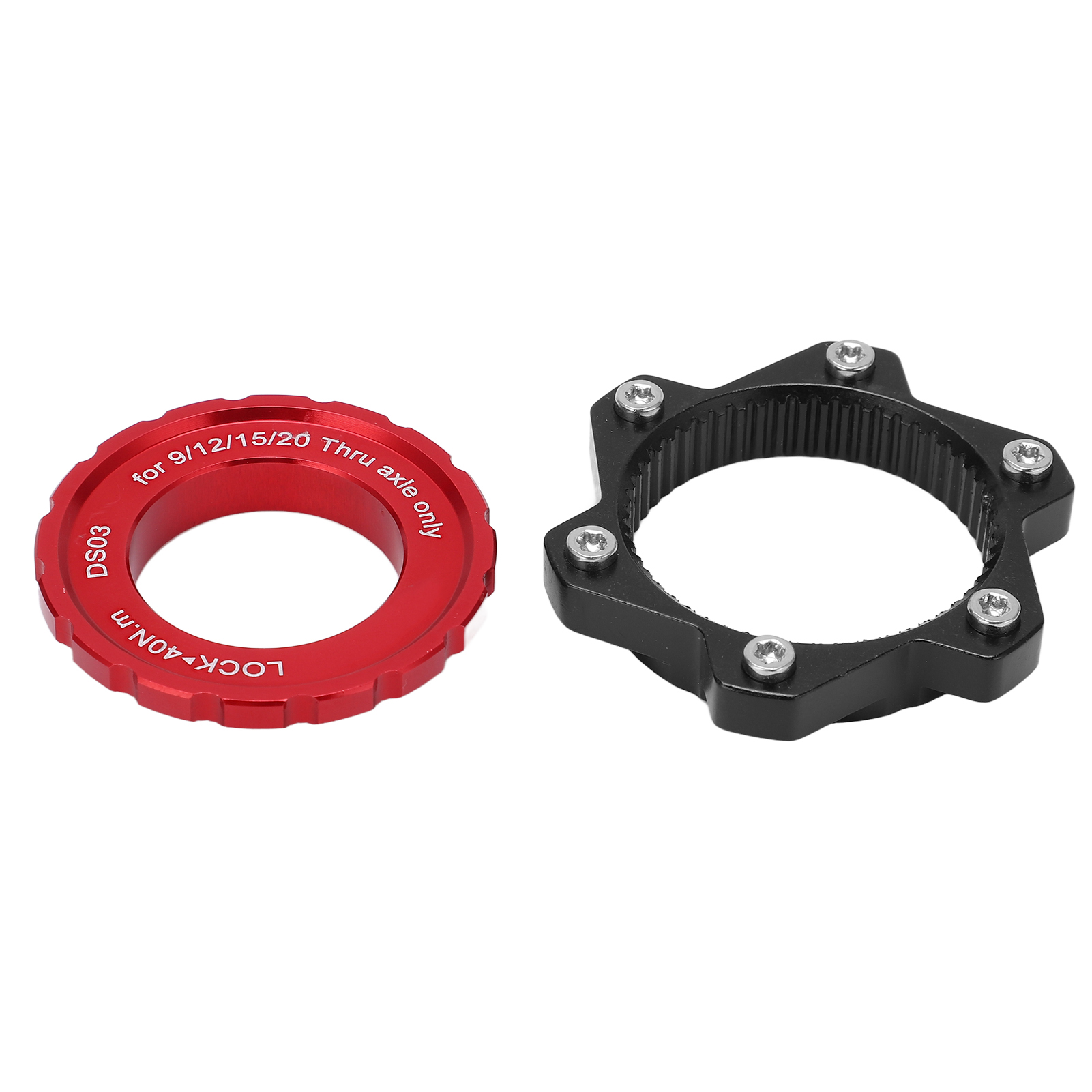 Meijun Centerlock-auf-6-loch-steckachsen-nabenadapter, Sicherungsring, Aluminiumlegierung, Rot