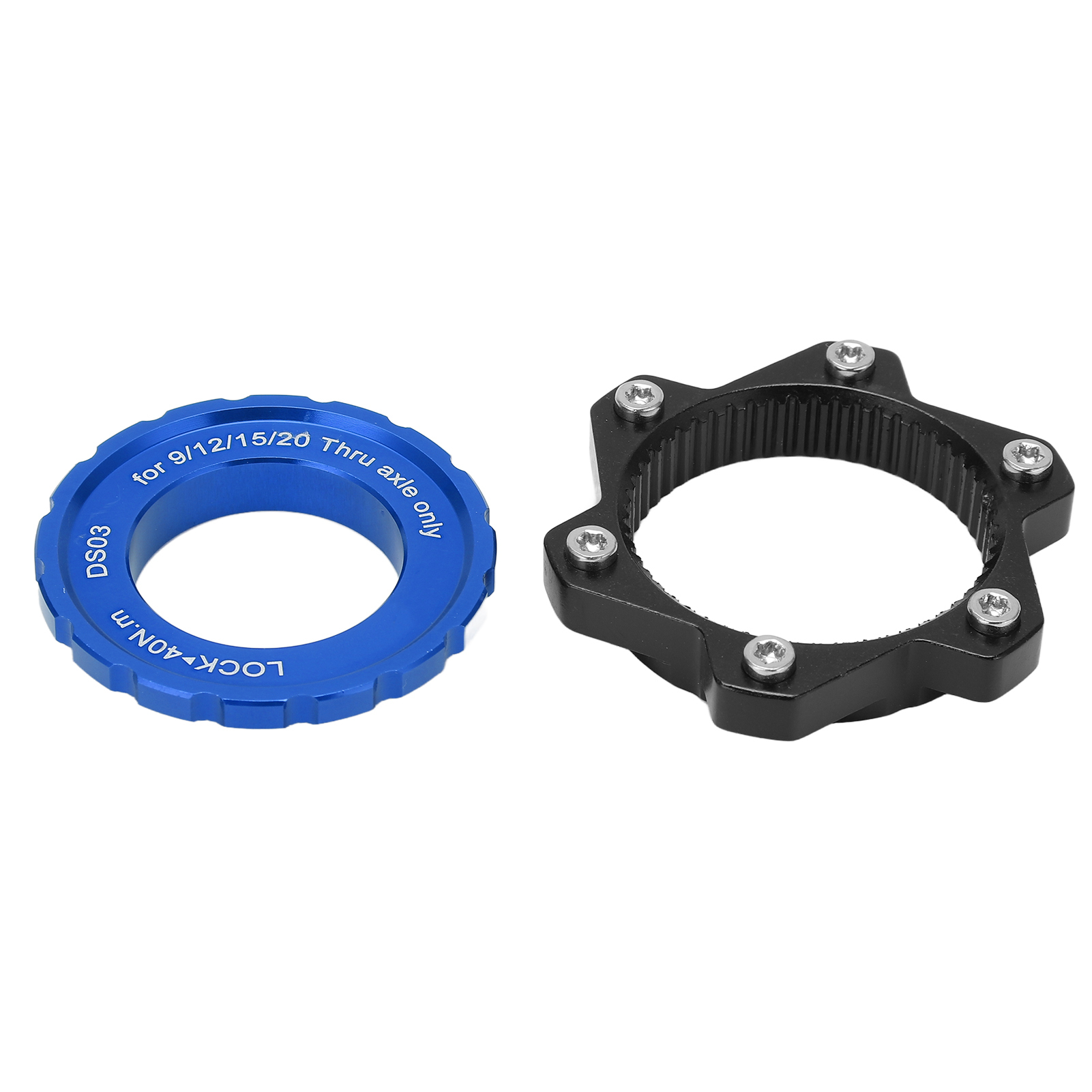 Meijun Centerlock-auf-6-loch-steckachsen-nabenadapter, Sicherungsring, Aluminiumlegierung, Blau