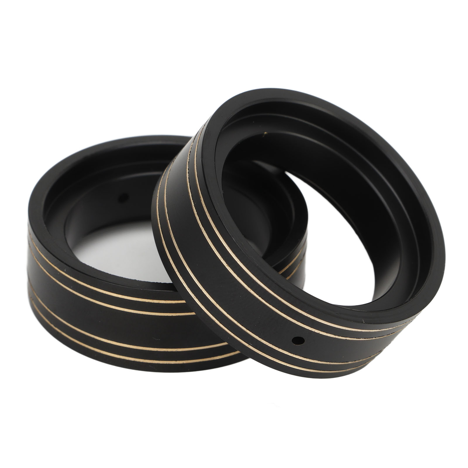 Satz Mit 2 Inneren Messing-klemmringen Für Professionelle 1,3 Zoll (3,3 Cm) Beadlock-felgen Für 1/18 Rc-cars, Schwarz.