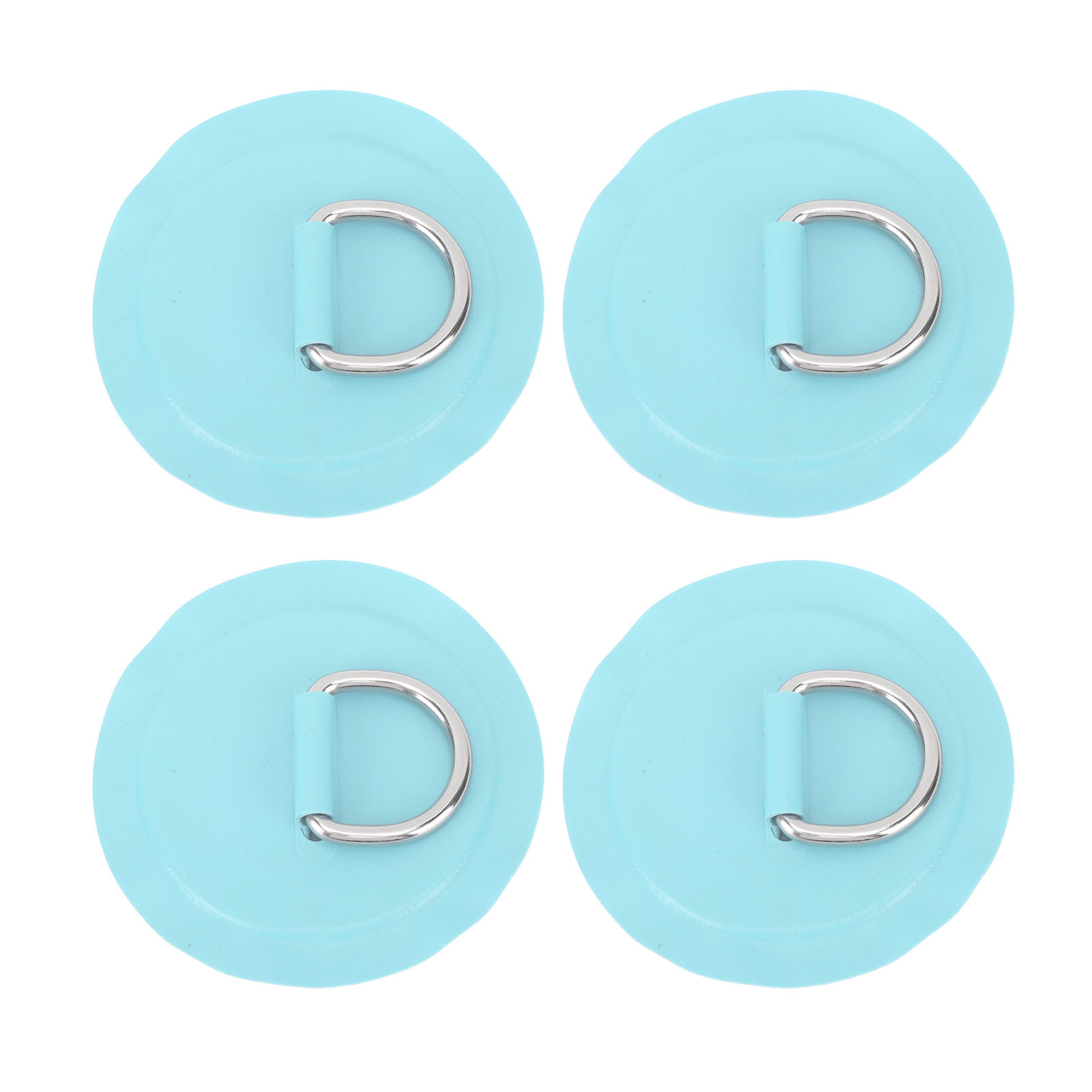 Leichter, Runder Pvc-flicken Mit D-ring Für Schlauchboote, Surfbretter Und Stand-up-paddleboards, 4 Stück, Mintgrün