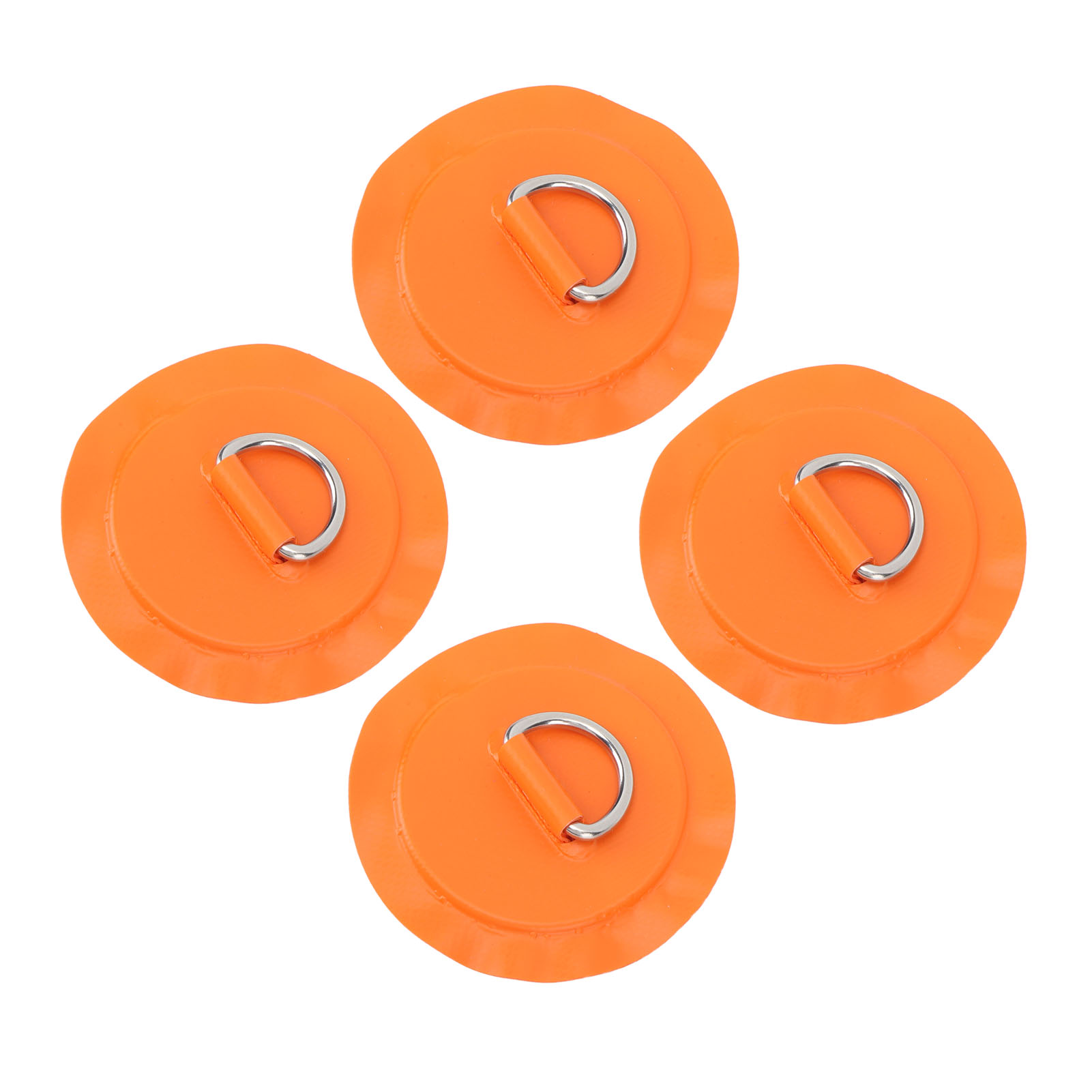 Leichter Runder Pvc-flicken Mit D-ring Für Schlauchboote, Surfbretter Oder Stand-up-paddleboards (4 Stück, Orange)