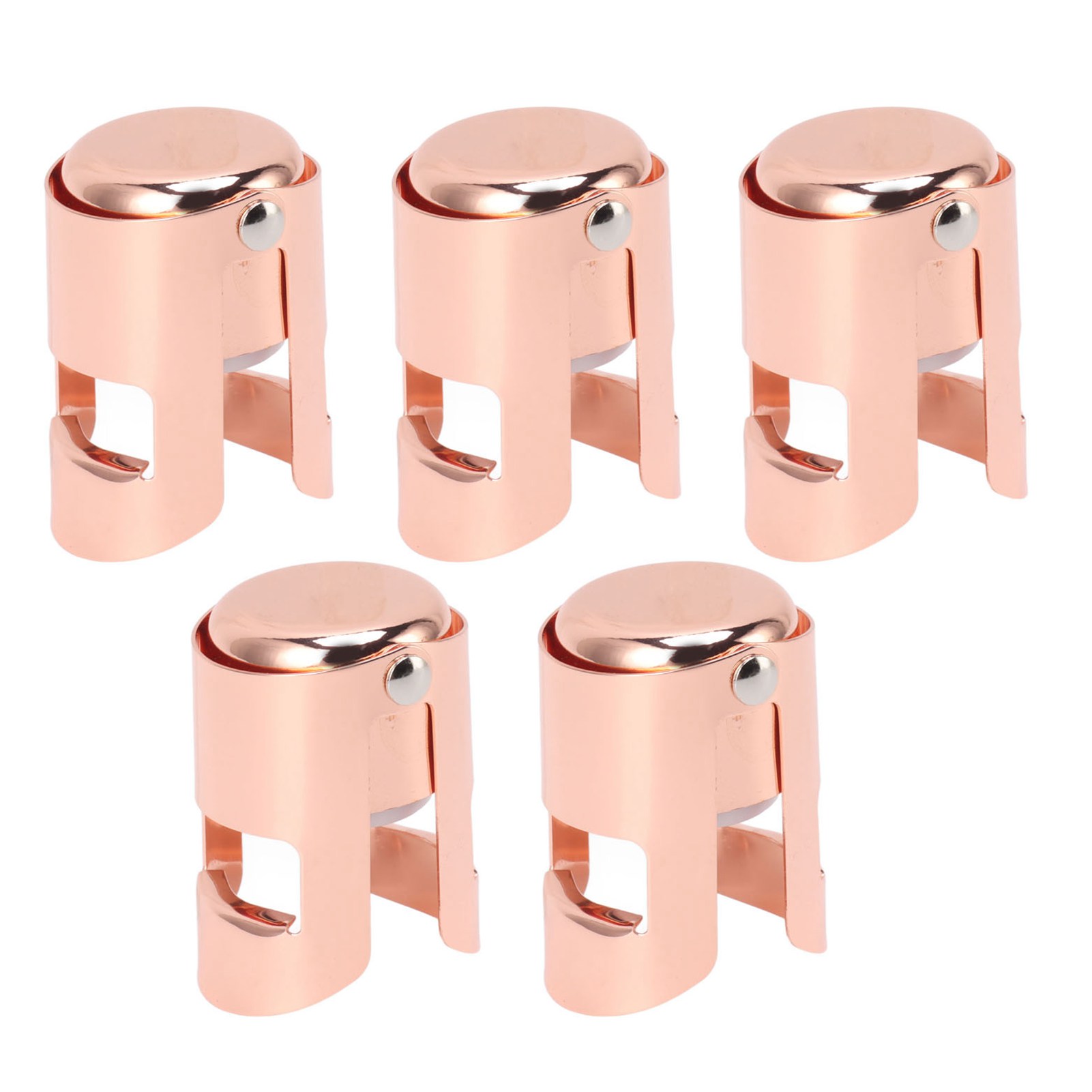 Wiederverwendbarer Champagnerverschluss Aus Edelstahl Für Wein- Und Champagnerflaschen, Farbe Roségold.