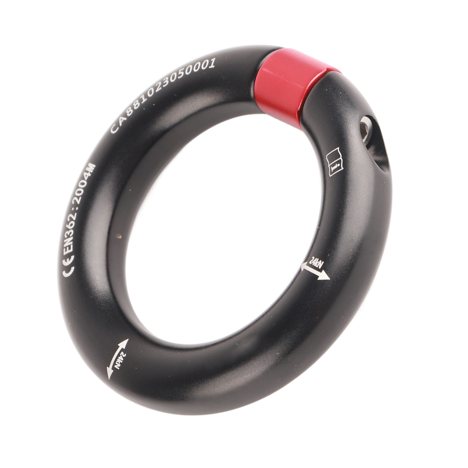 12-mm-abseilring, Abnehmbarer Verbindungspunkt Zum Klettern, Verbindungspunkt Für Baumpflege Und Rettungseinsätze, Schwarz