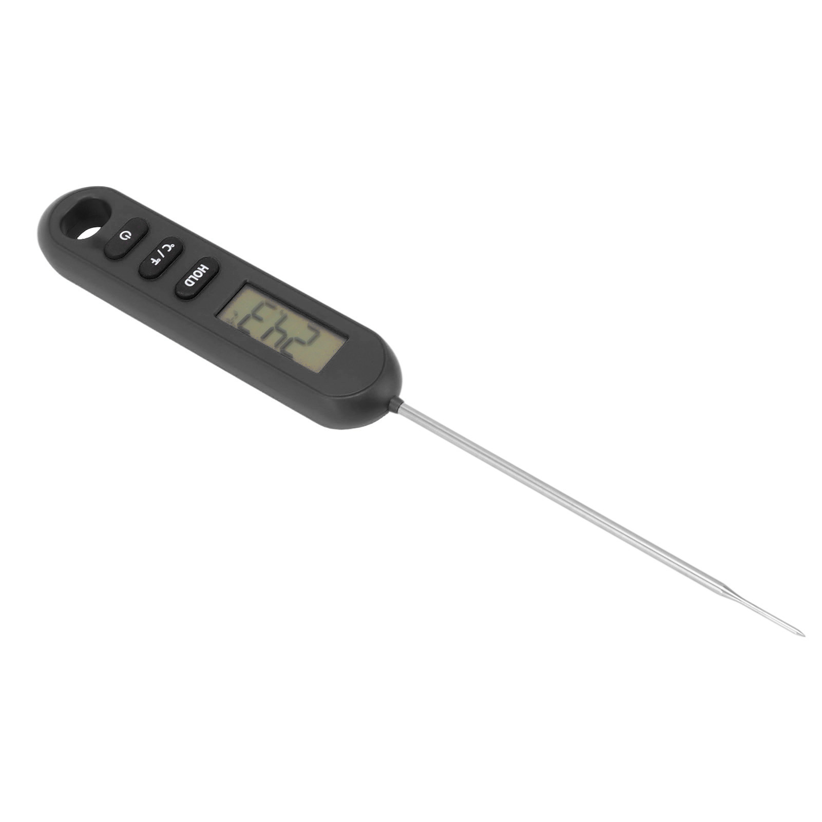 Direkt Ablesbares Fleischthermometer, Digitales Küchenthermometer Mit Langer Sonde, Schwarz