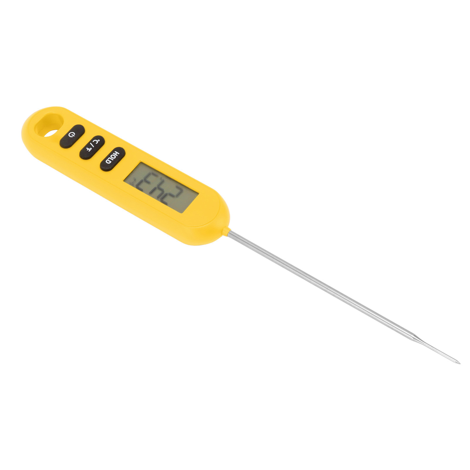 Direkt Ablesbares Fleischthermometer, Digitales Küchenthermometer Mit Langer Orangefarbener Sonde.