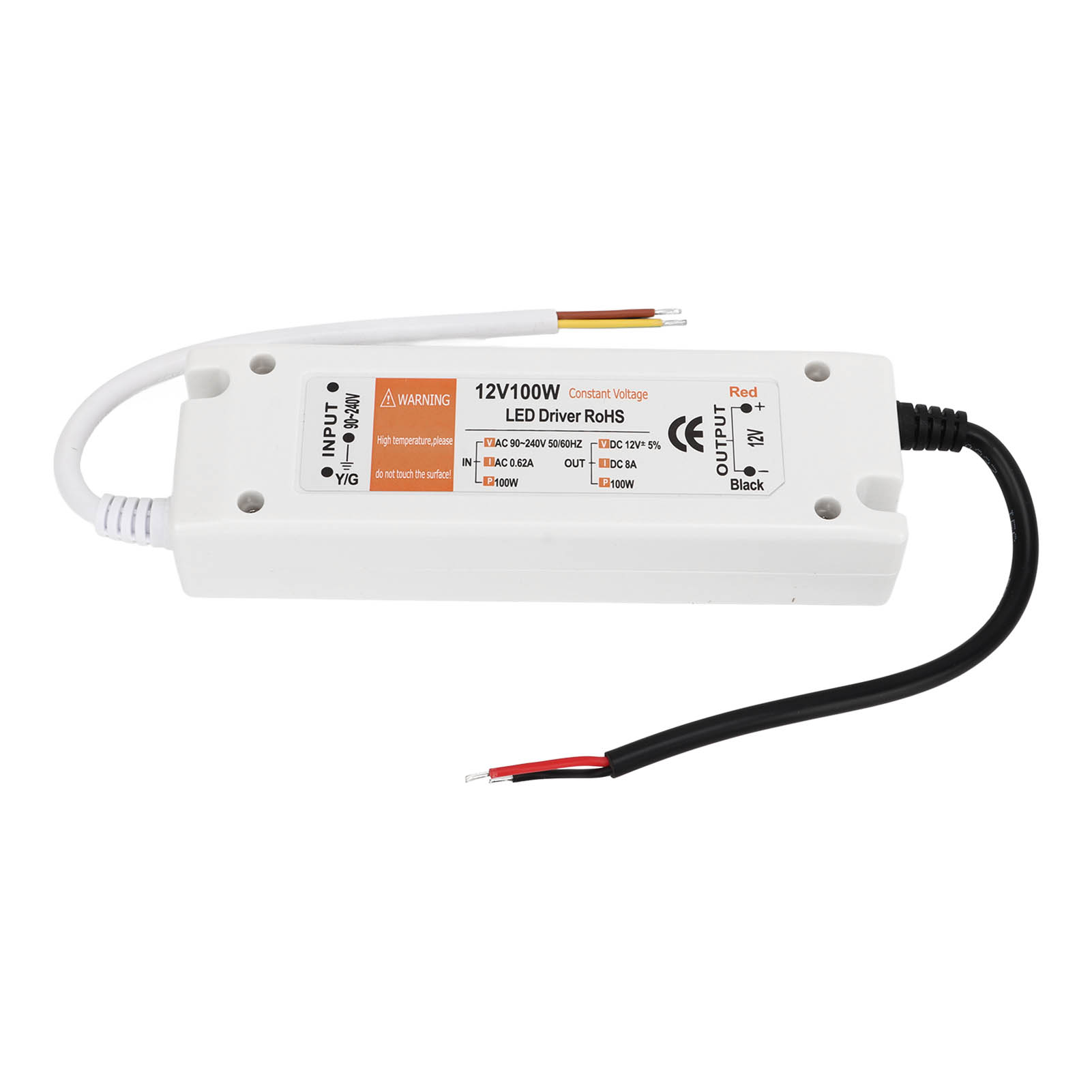 100w Led-netzteil, Ac 90-240v 0,62a Auf Dc 12v 8a, Mit Kurzschlussschutz, Geeignet Für Den Heimgebrauch, Adapter Für Led-treiber.