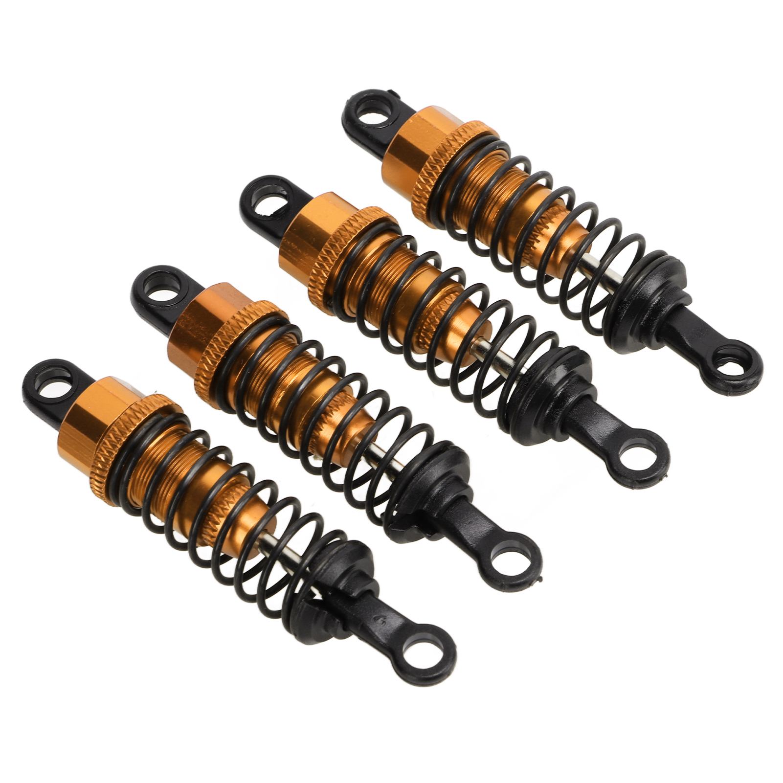 Satz Mit 4 64-mm-metallstoßdämpfern Mit Montagehalterung Für Wpl Rc-ersatzteile (gold)