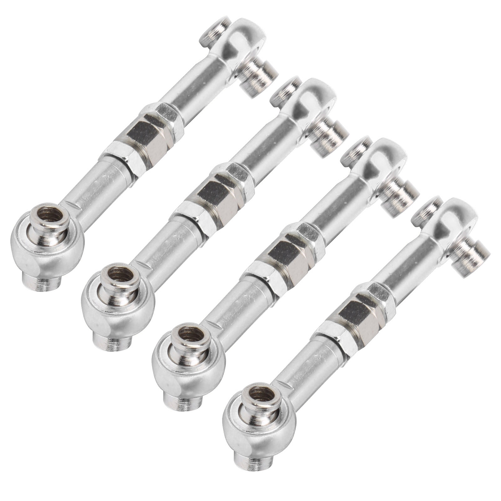 Satz Mit 4 Spurstangen Aus Aluminiumlegierung Für 1/10 Rc-cars Hsp 94122 (silber)