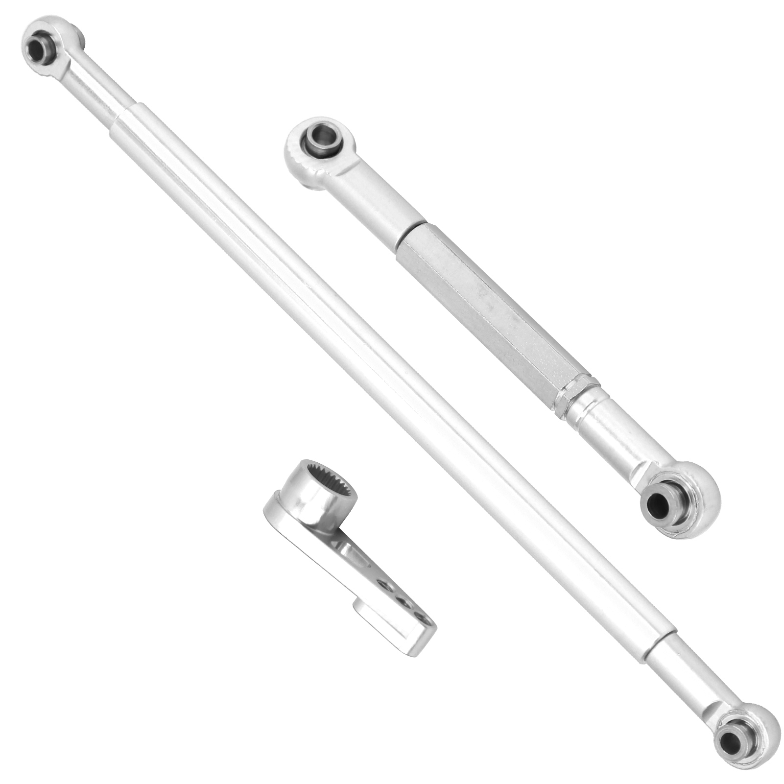 Spurstange Aus Aluminiumlegierung Für Mn86k 1/12 Rc-car, Silberfarben
