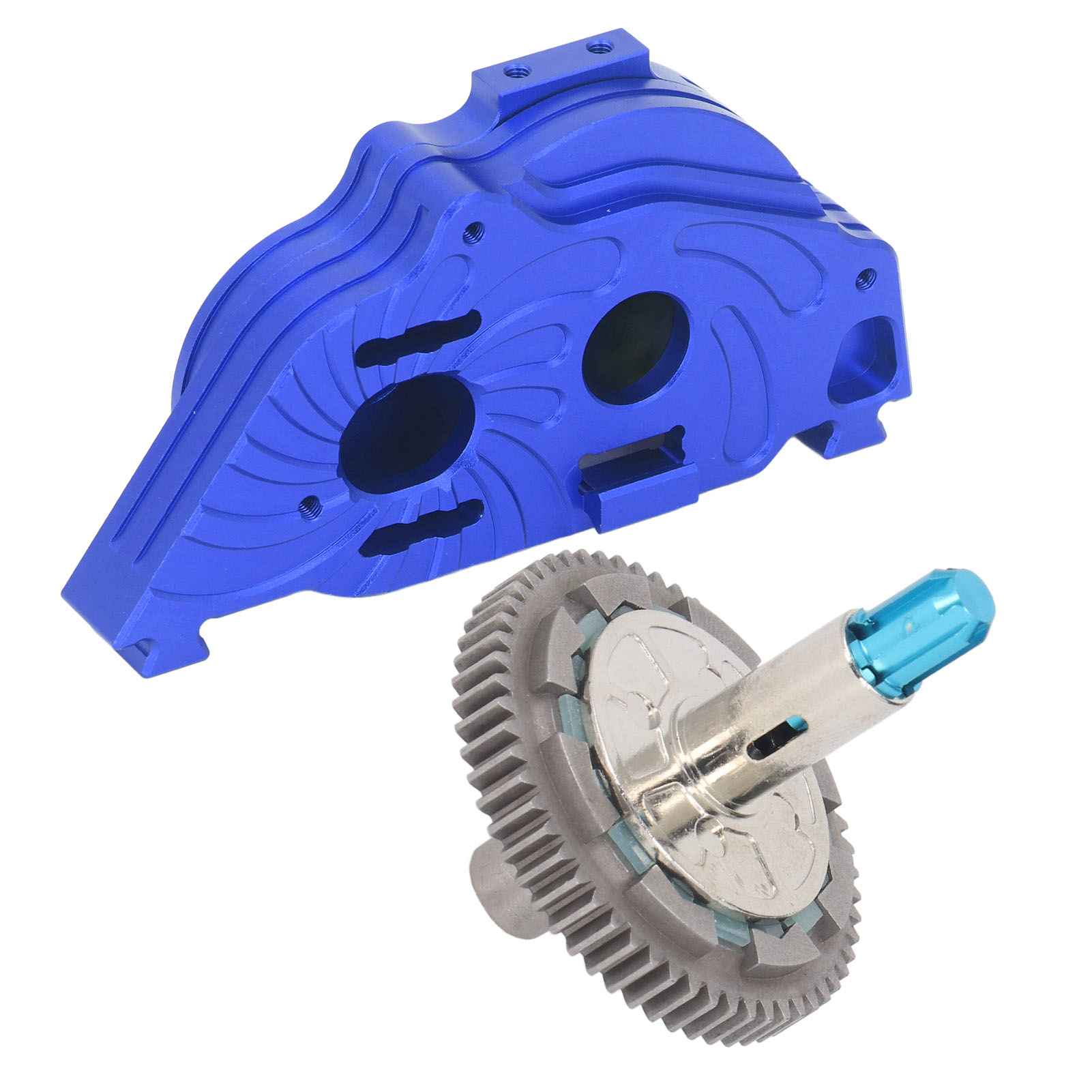 Getriebe Mit 57t-stahlzahnrädern Und Gehäuse Aus Aluminiumlegierung Für Arrma Vorteks Big Rock Modellauto Im Maßstab 1:10, Himmelblau