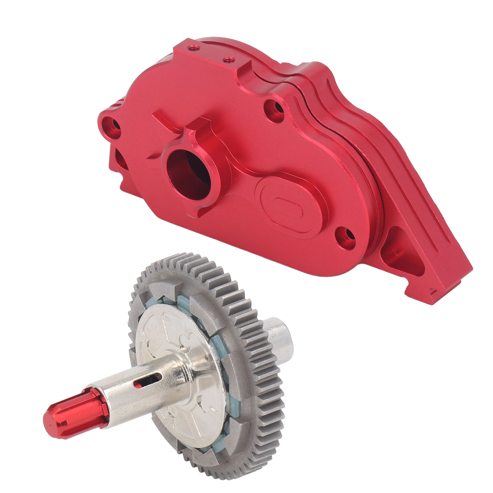 Getriebe Mit 57t-stahlzahnrädern Und Gehäuse Aus Aluminiumlegierung Für Arrma Vorteks Big Rock 1/10 Auto (rot)