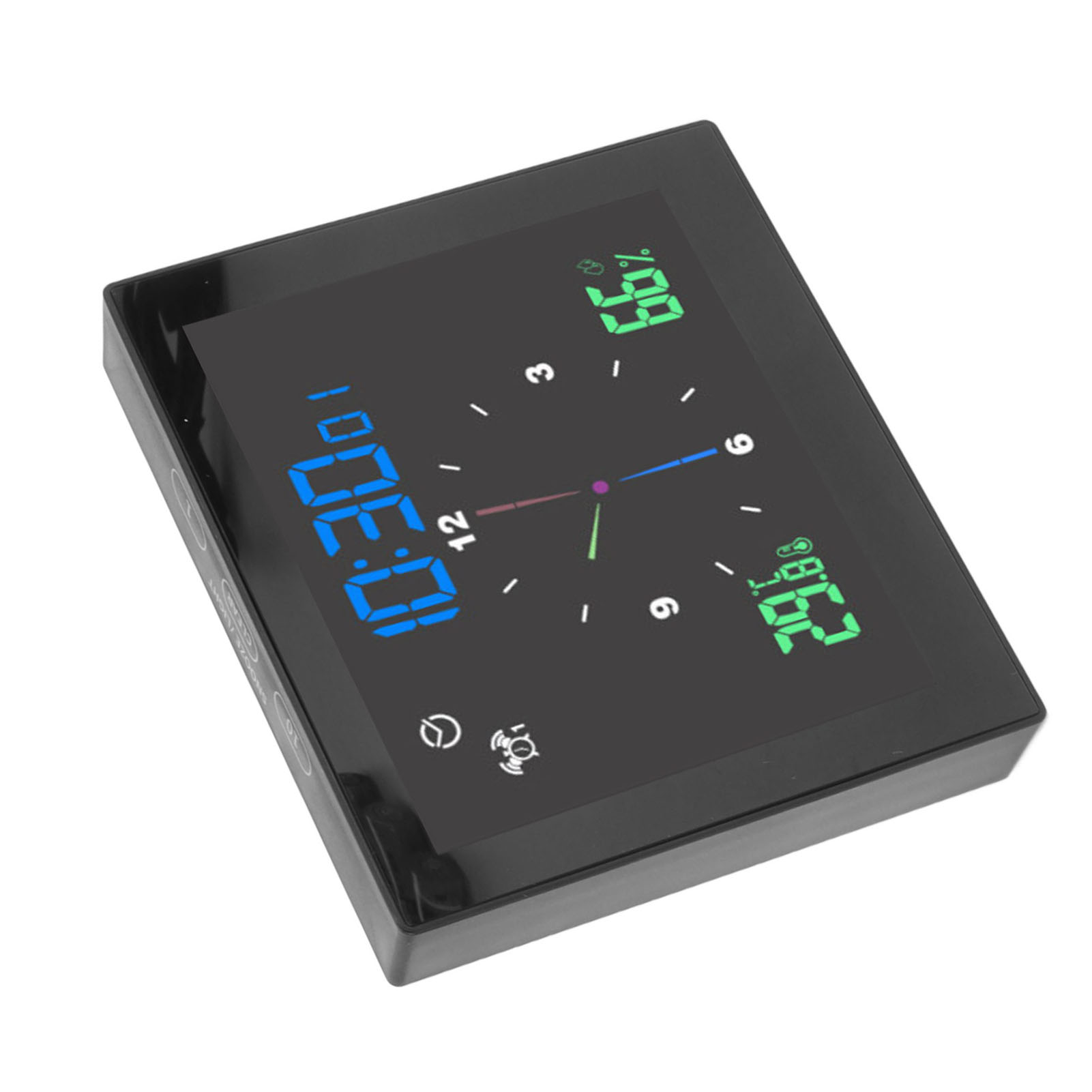 Digitales 5-zoll-innenthermometer Mit Hygrometer, Hintergrundbeleuchtung, Präziser Kalibrierung, Schutzart Ip65 (wasserdicht), Schwarz