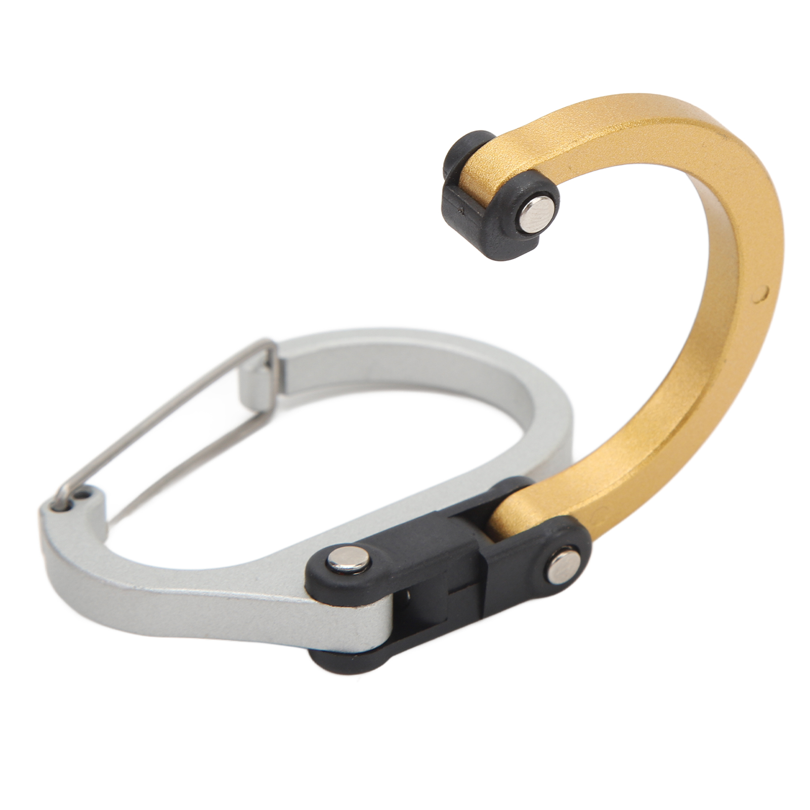 Multifunktionaler Karabiner Aus Aluminiumlegierung, Größe M, Ausführung D, Goldfarben, Für Den Taktischen Einsatz Im Freien.