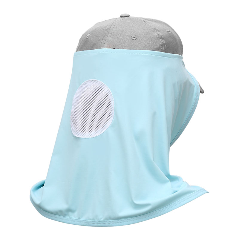 Kühlende Kopfbedeckung Aus Atmungsaktivem Polyester, Uv-sonnenschutz, Nackenwärmer Für Outdoor-sportarten, Blau