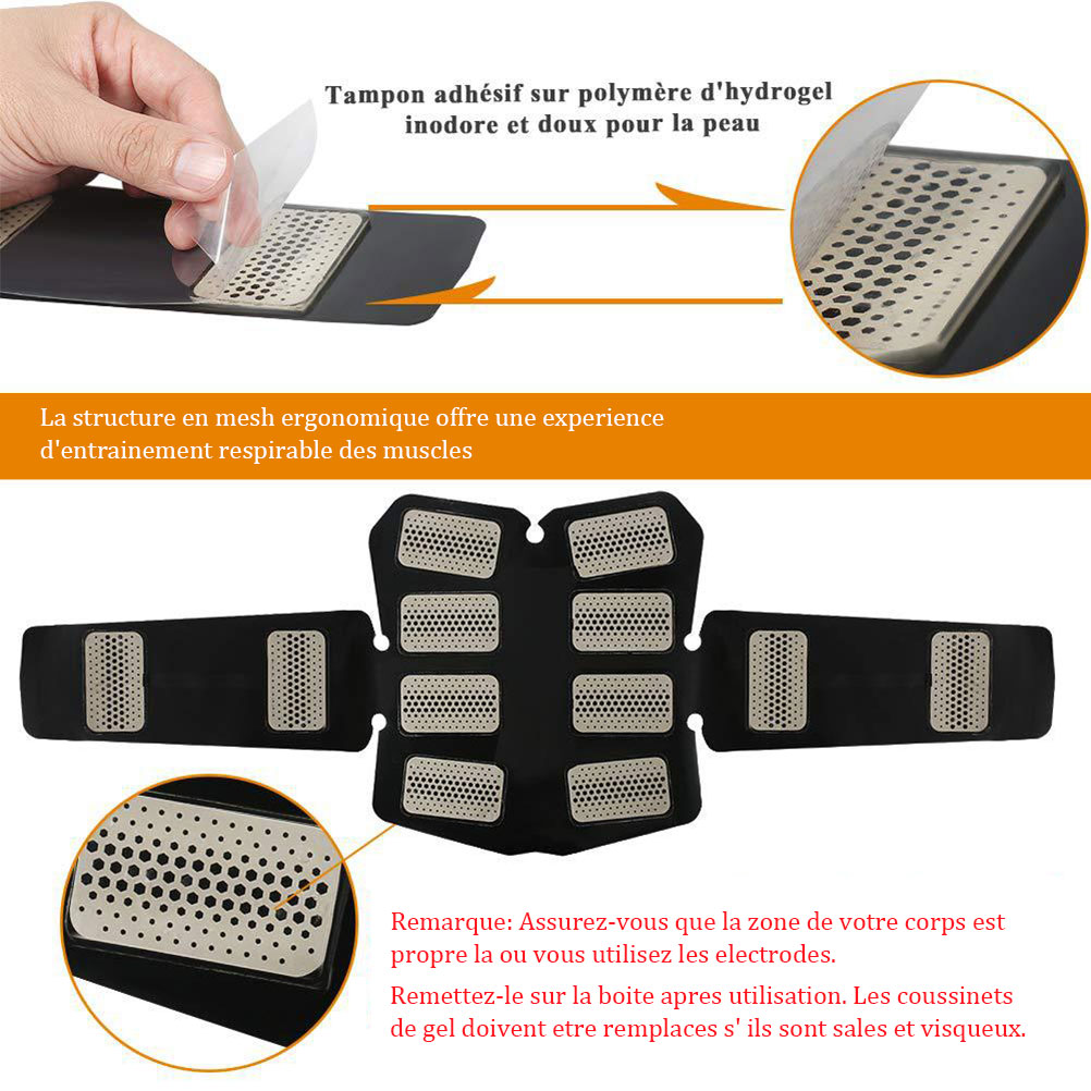 Bauchmuskelstimulator, Muskeltoner, Bauchmuskelgürtel, Usb-ladefunktion, Ems-training, Fitnessgerät Für Zuhause Und Büro