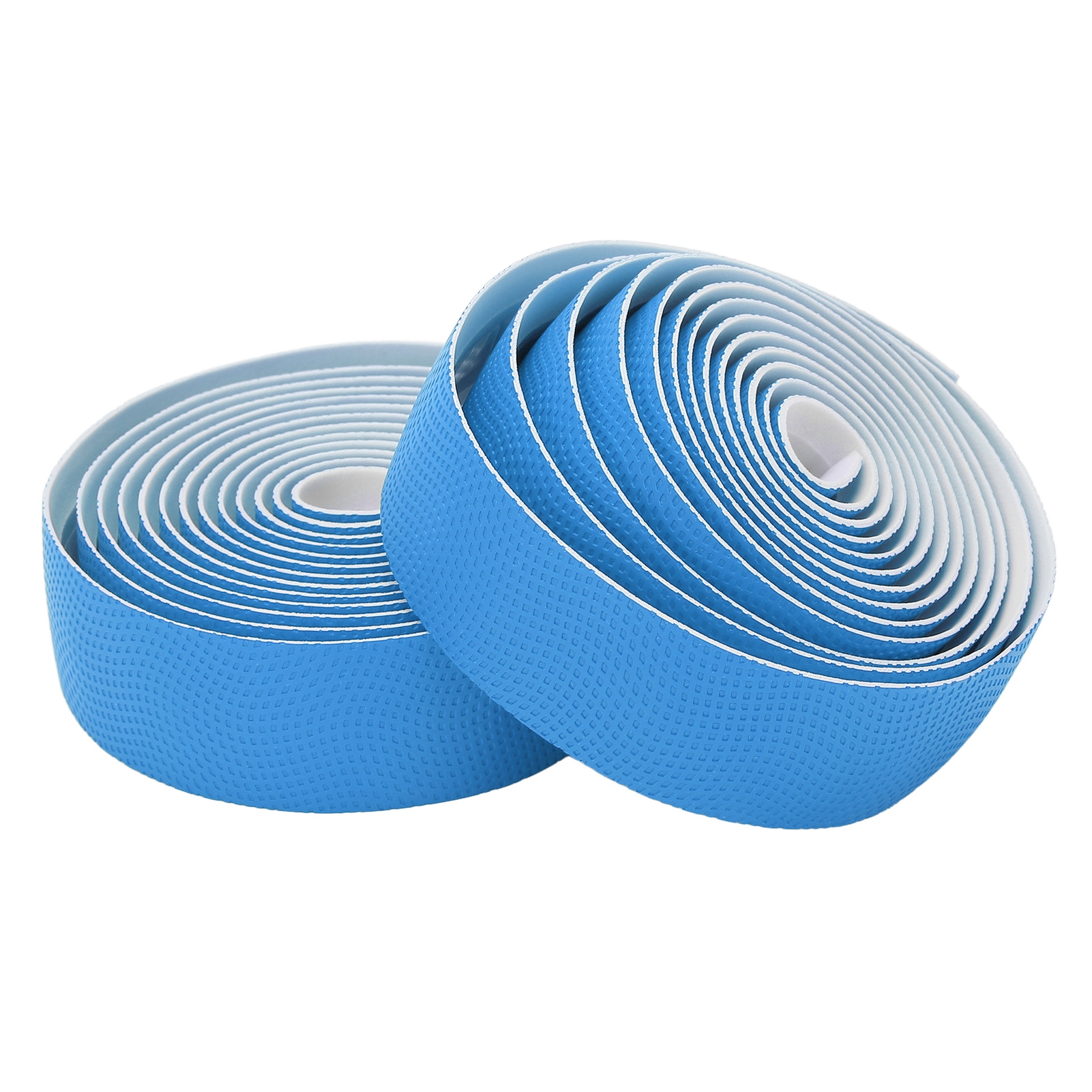 Lenkerriemen Aus Pu-leder Mit Wellenförmiger Narbenstruktur, Schweißabsorbierend, Blau