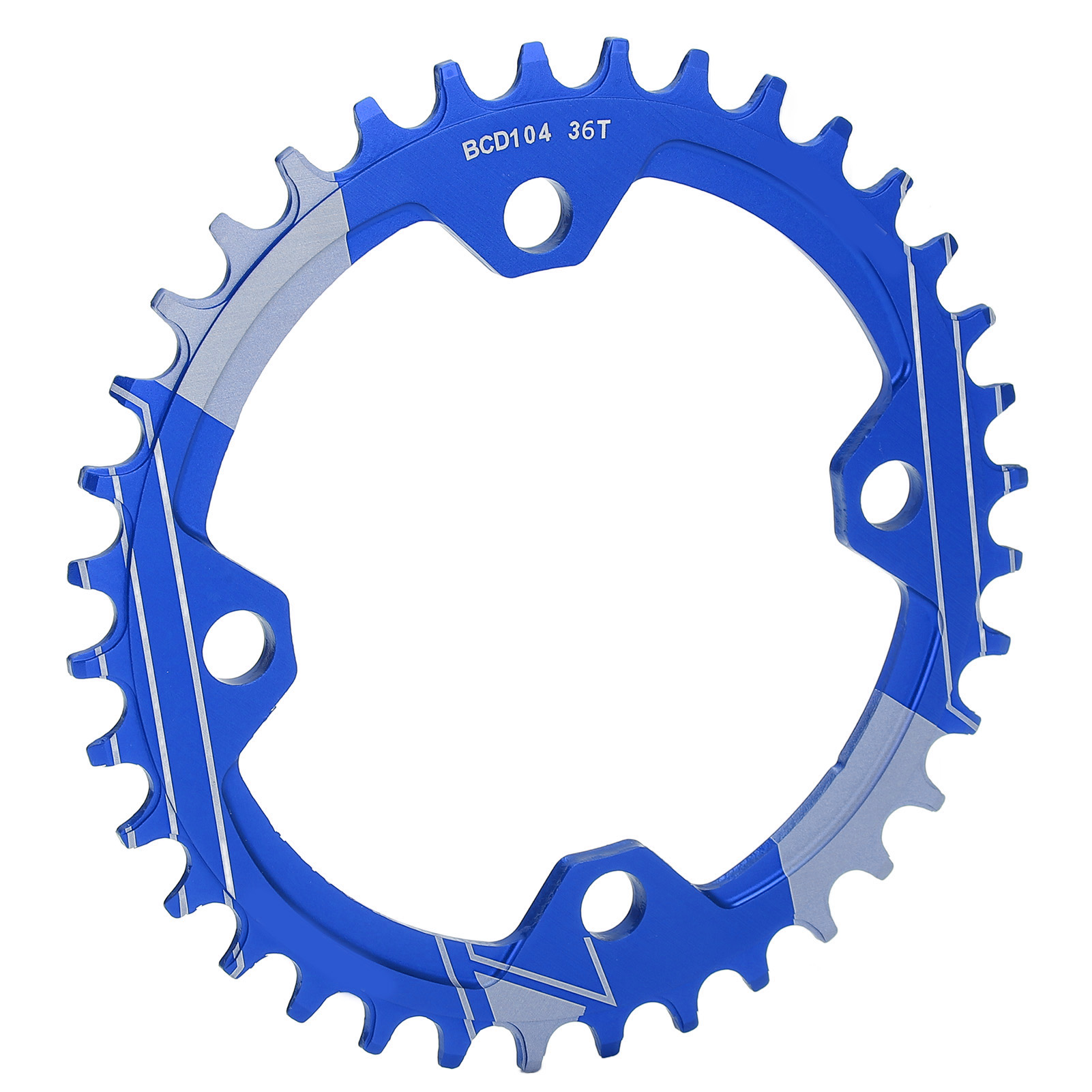 Lebycle 36t Kettenblatt Für Mountainbikes, Verschleißfest, 104 Mm Lochkreis, Positive Und Negative Zähne, Blau