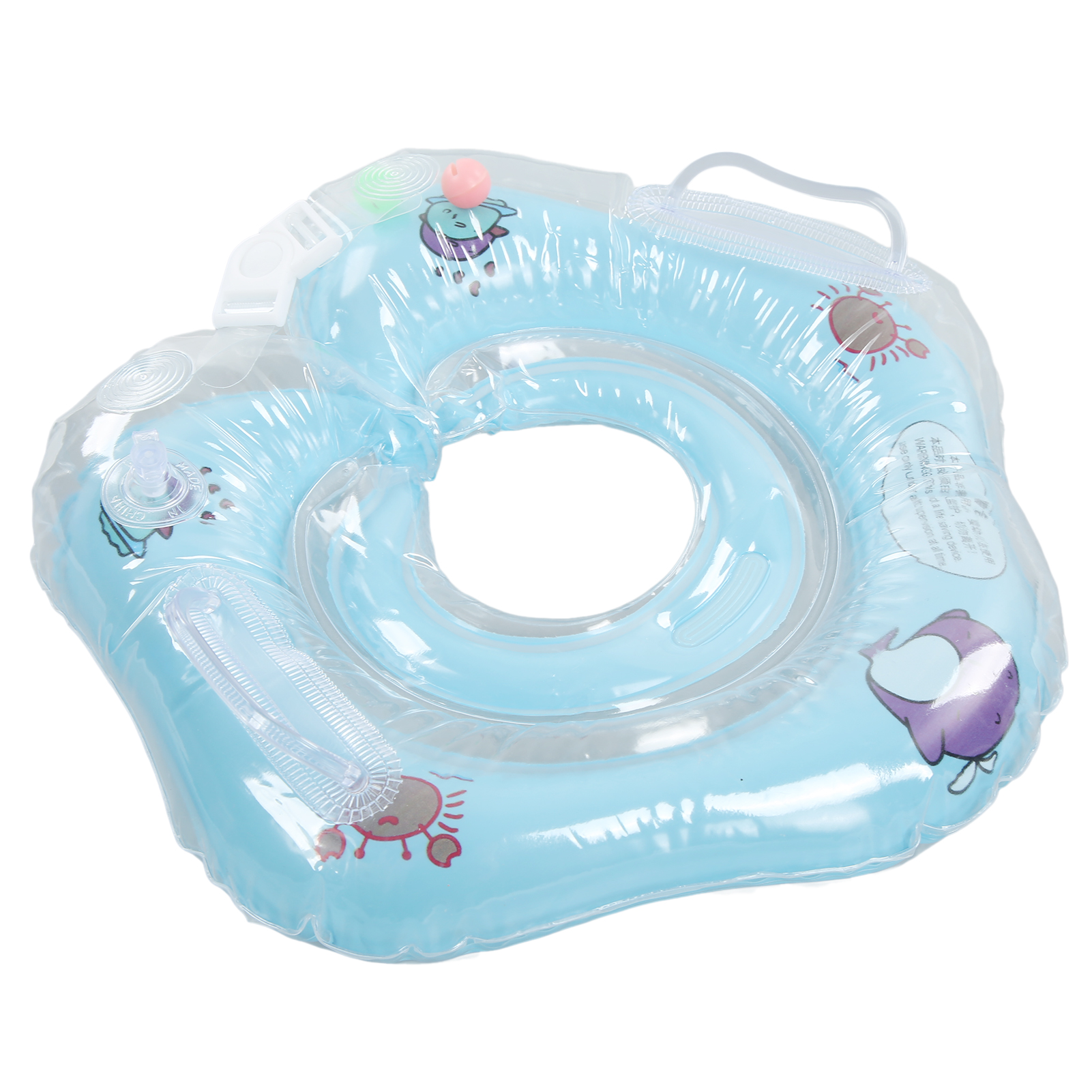 Verstellbarer Und Sicherer Aufblasbarer Delfin-schwimmring Für Neugeborene Und Babys (blau)