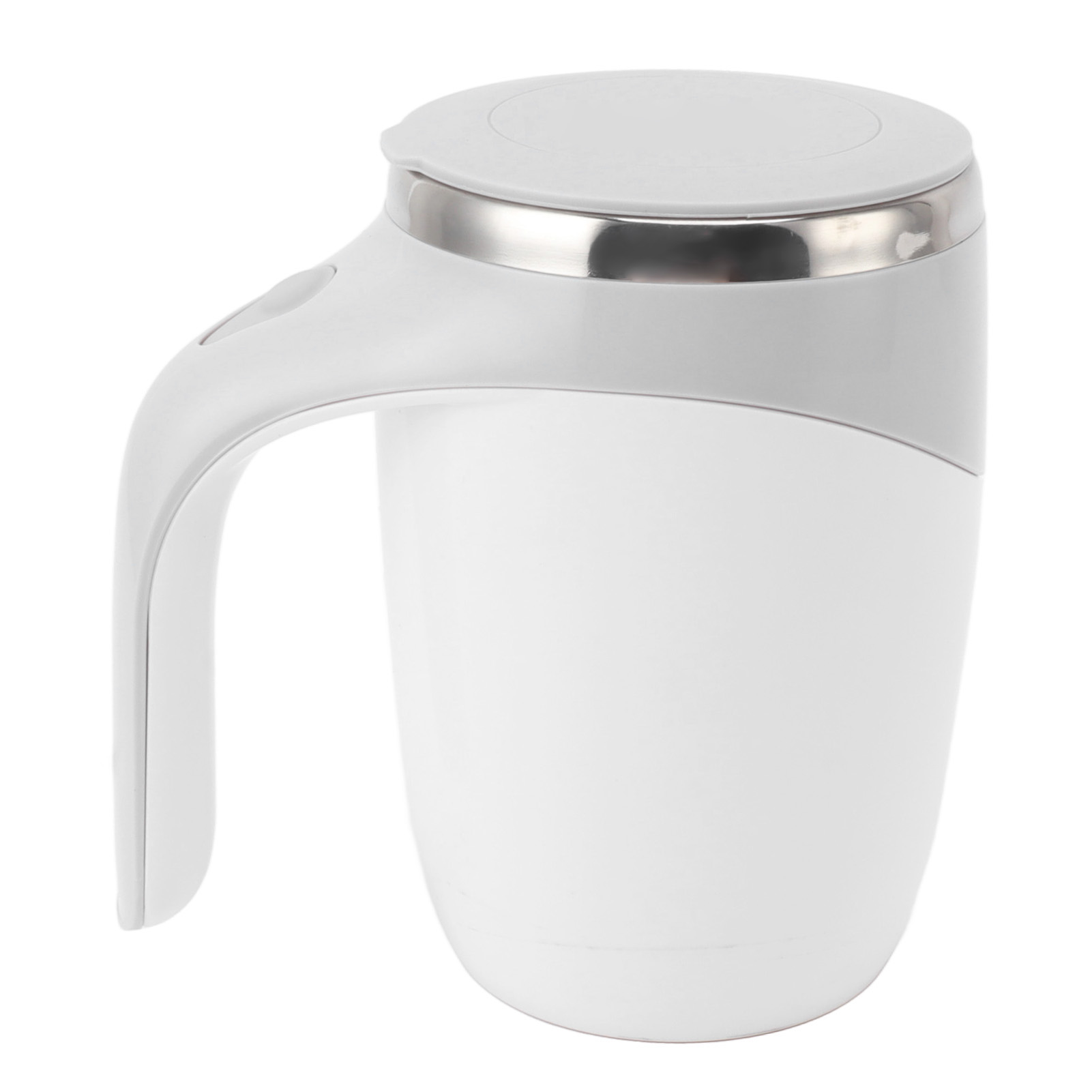 Automatischer Magnetischer Kaffeemixer, Batteriebetriebener Selbstmixer, Elektrischer Mixer Mit Edelstahlbeschichtung, Weiß