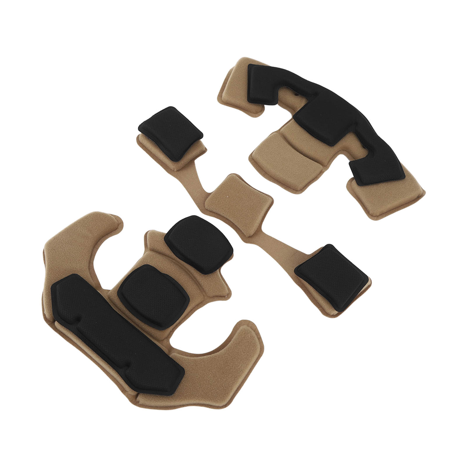 Set Mit 3 Memory-schaum-schutzpolstern Für Universelle Motorrad-, Roller-, Fahrrad- Und Fahrradhelme (braun).