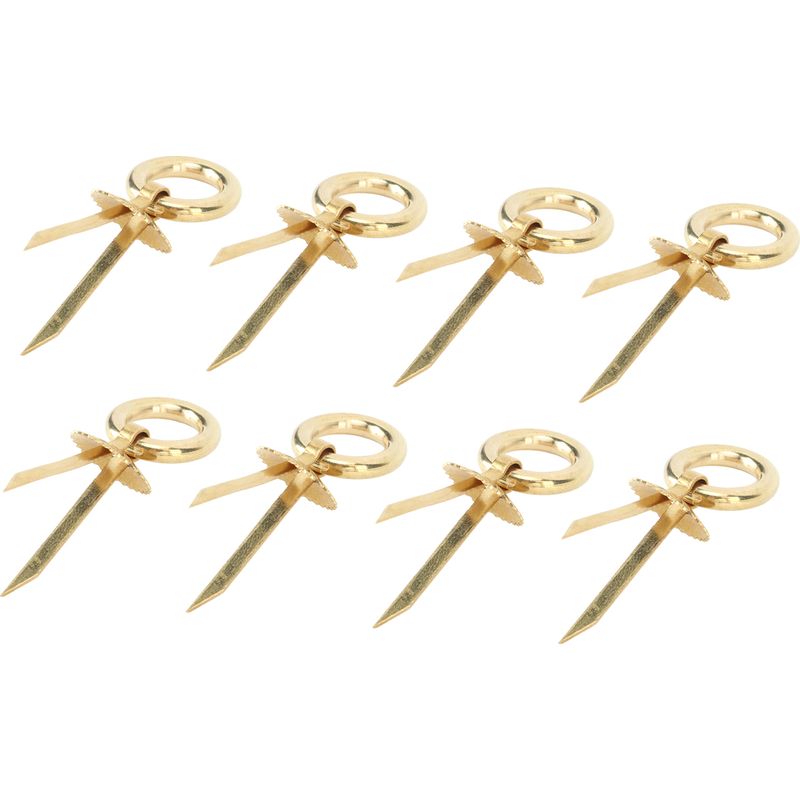 Set Aus 2 Cm Großen Antiken Messingringgriffen Für Möbel, Schubladen Und Andere Vintage-accessoires.