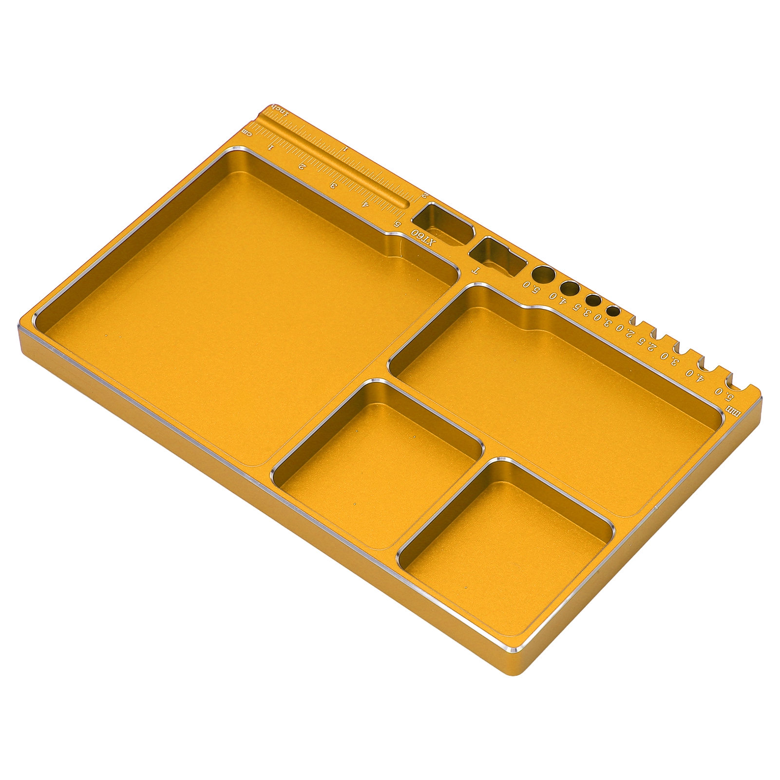 Magnetische Schraubablage Aus Aluminiumlegierung Mit Magnetischer Adsorption, Weit Verbreitet Für Die Reparatur Von Rc-teilen, Goldfarben.