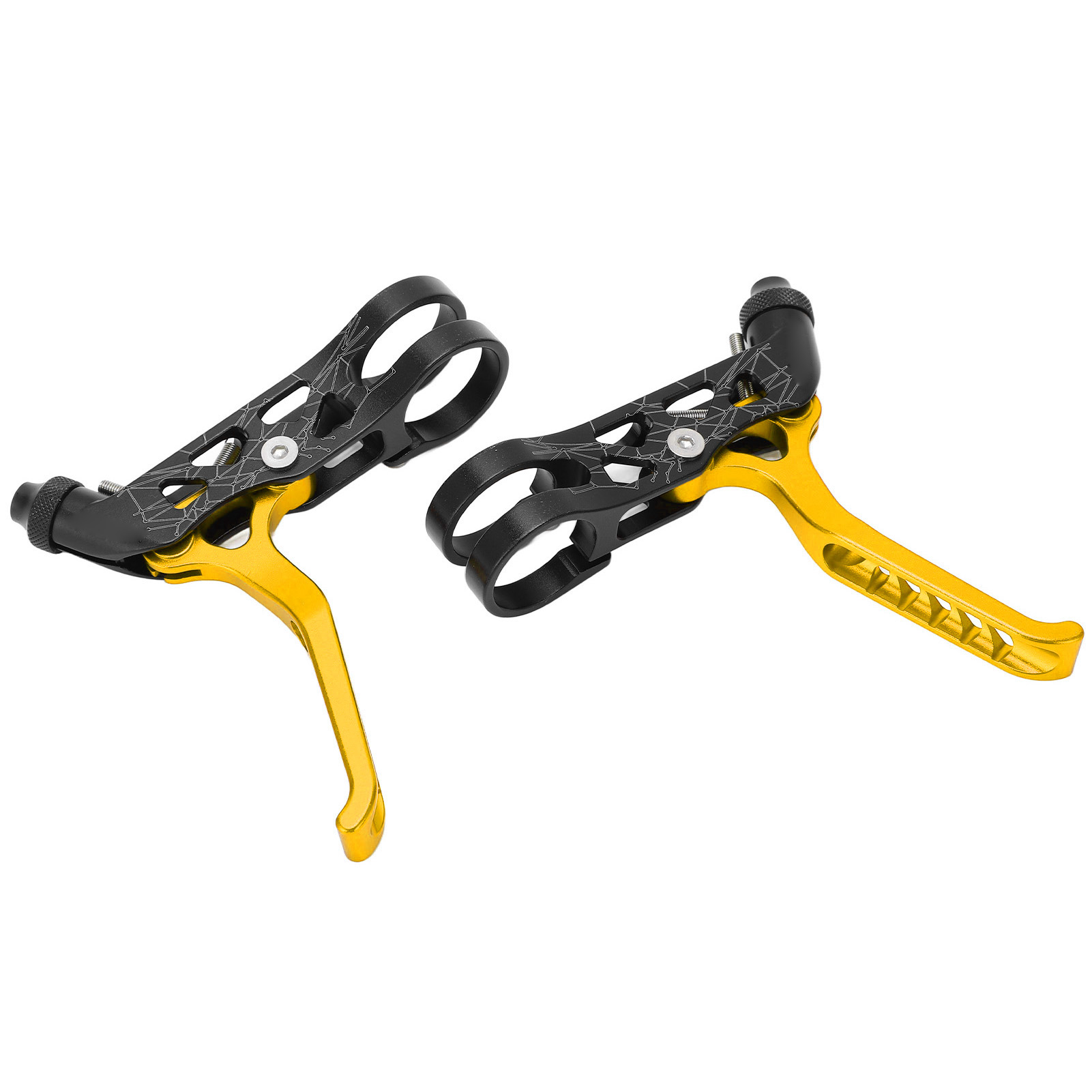 Meijun 1 Paar Fahrradbremshebel, Bremsgriffe Aus Aluminiumlegierung Für Brompton 3sixty Mountainbikes, Goldfarben
